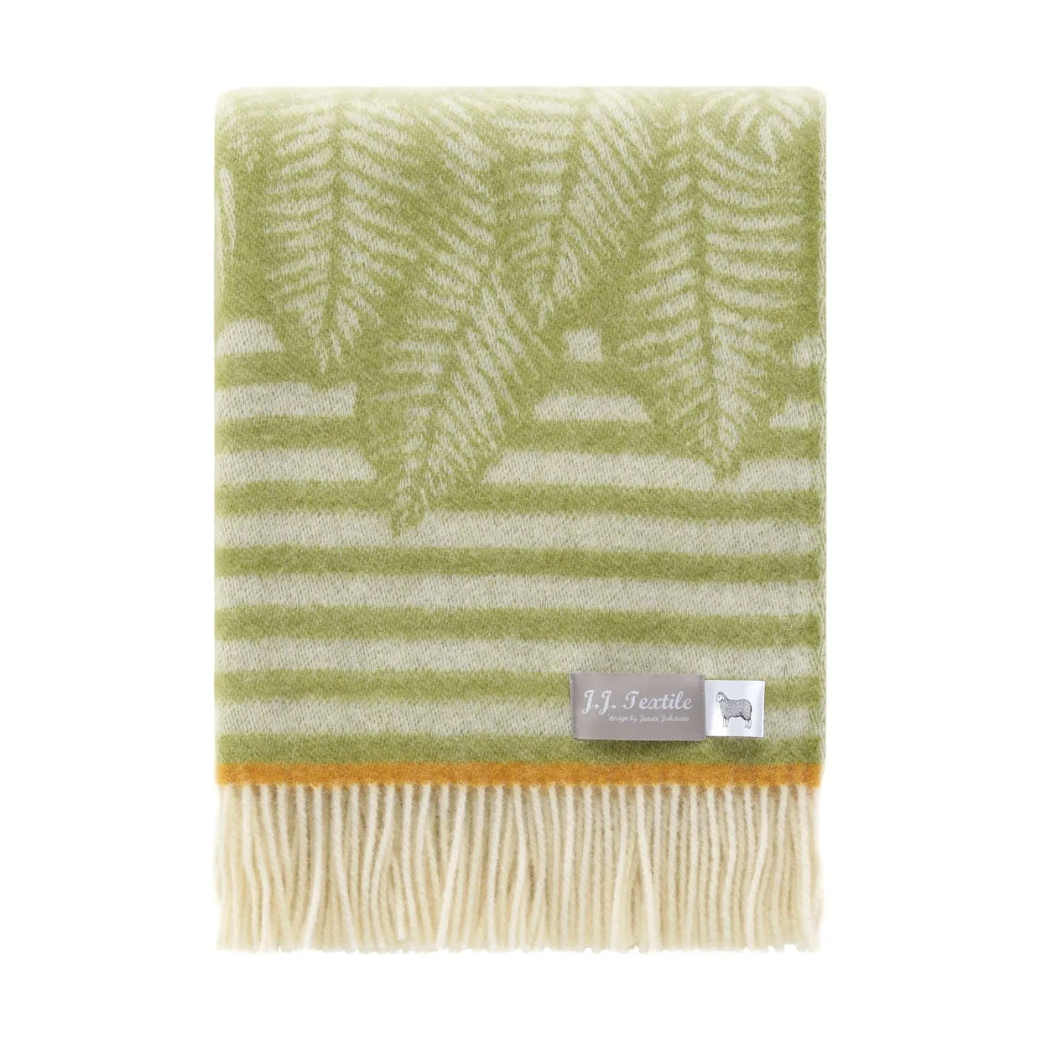 Fern Wool Throw - Green, Wool image