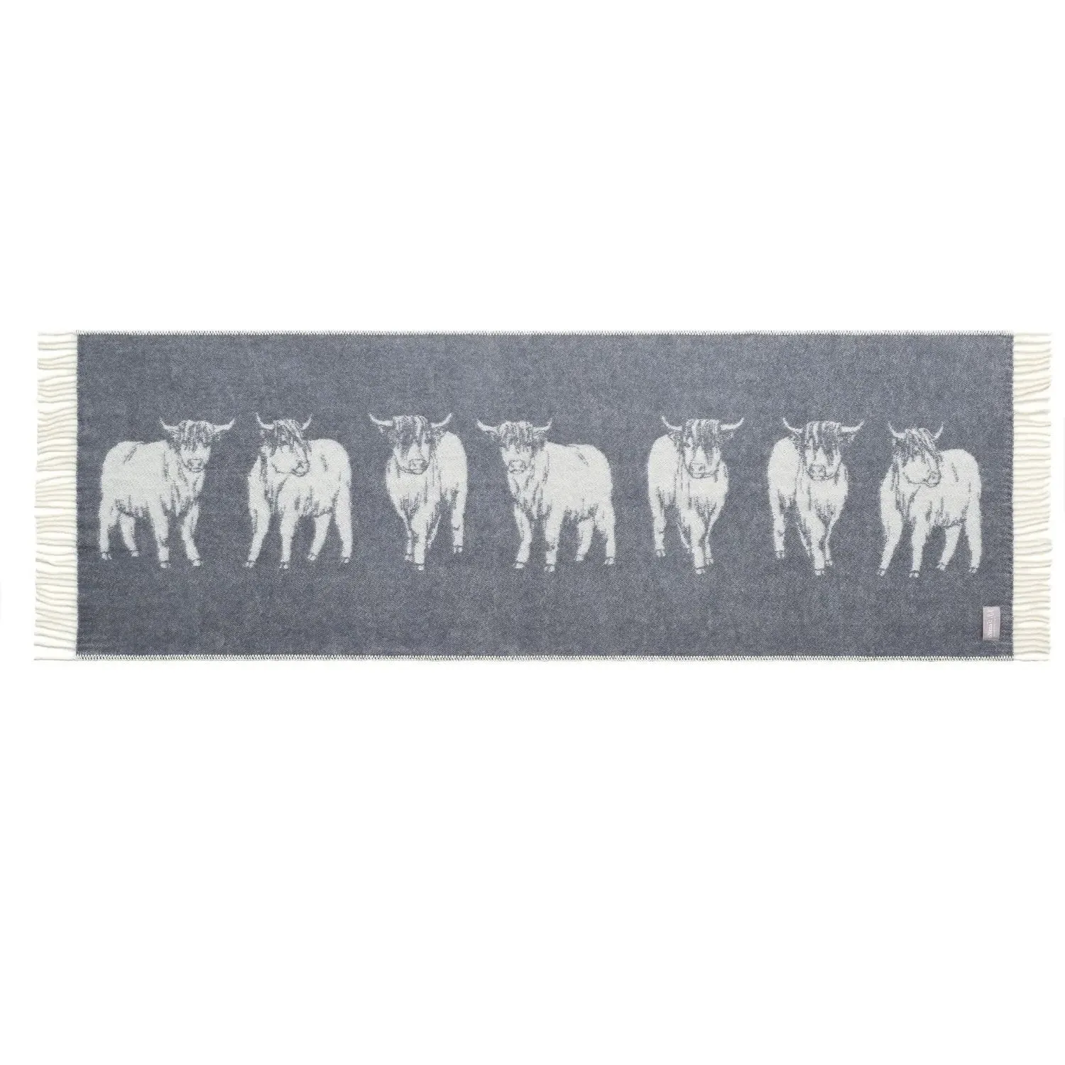 Highland Cow Small Throw - Grey image