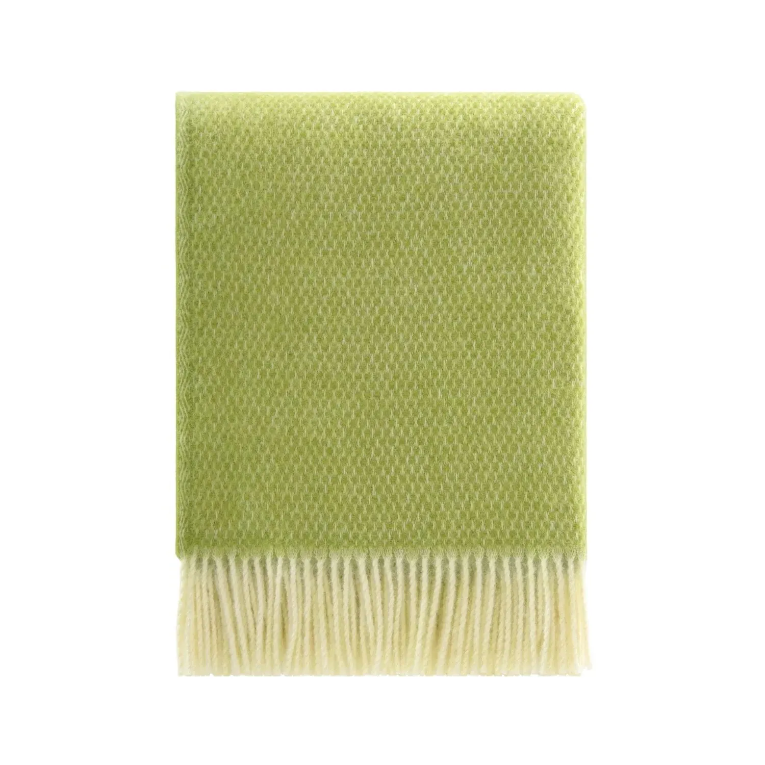 Honeycomb Wool Throw - Green, Wool image