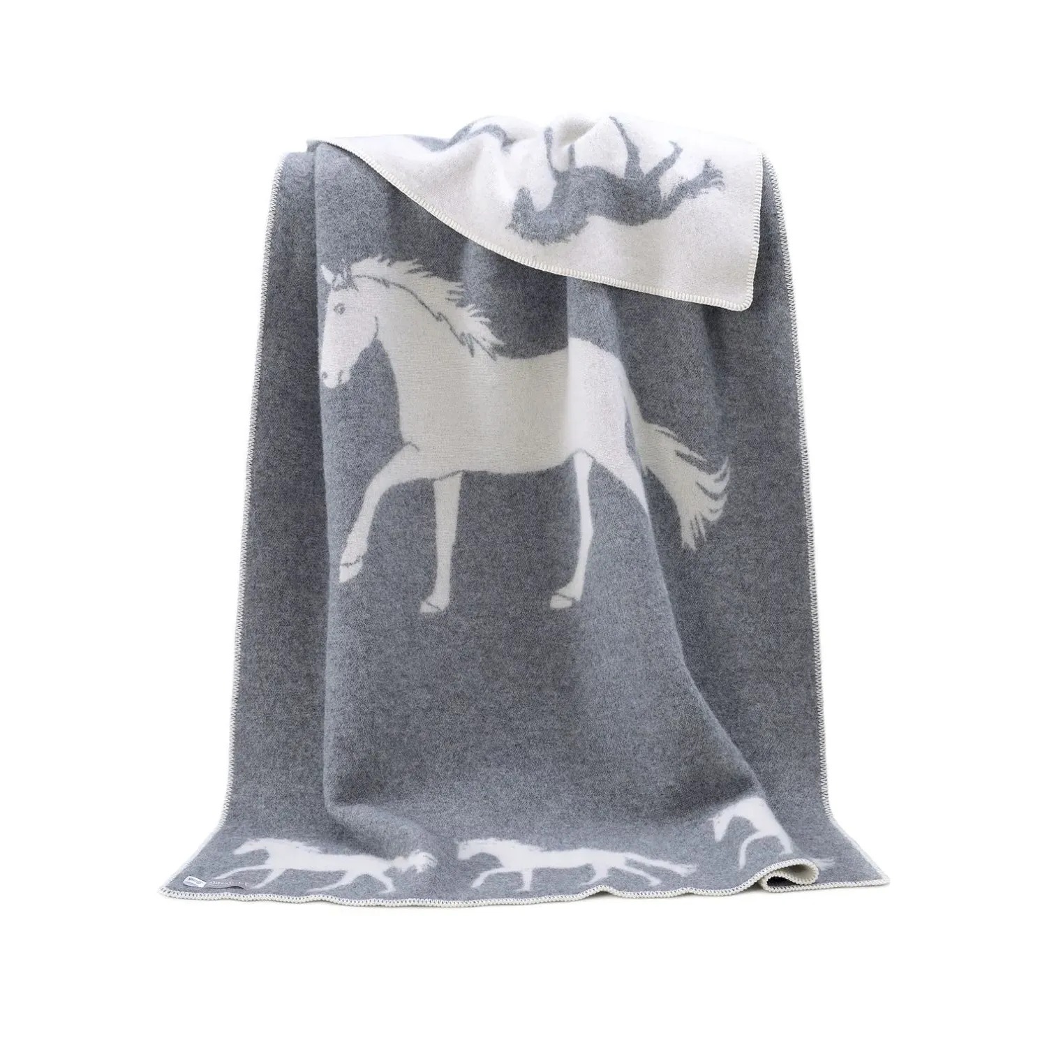 Horse Wool Blanket - Grey, Wool