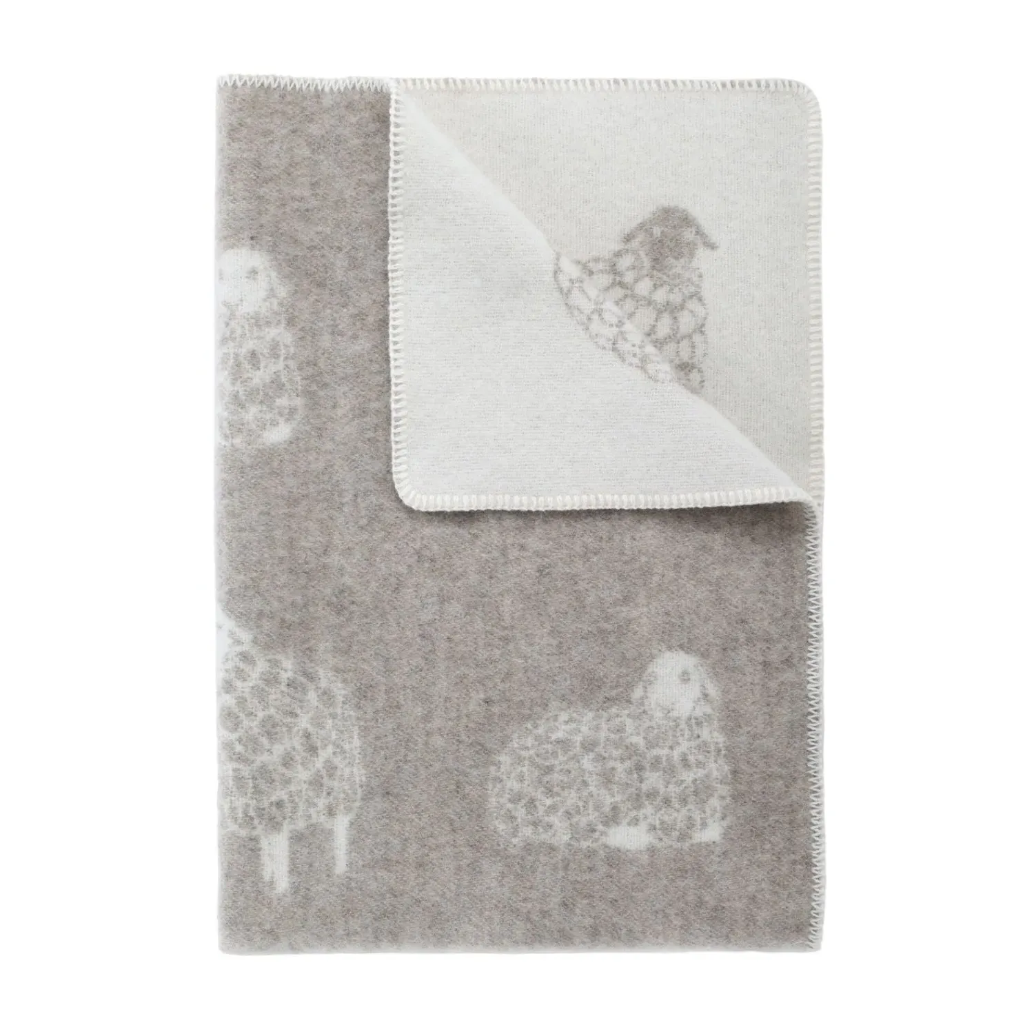 Mima Small Wool Blanket - Brown, Wool image