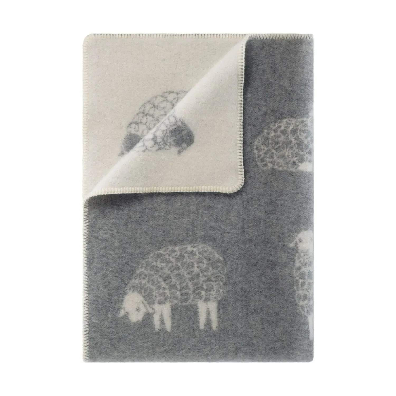 Mima Small Wool Blanket - Grey, Wool