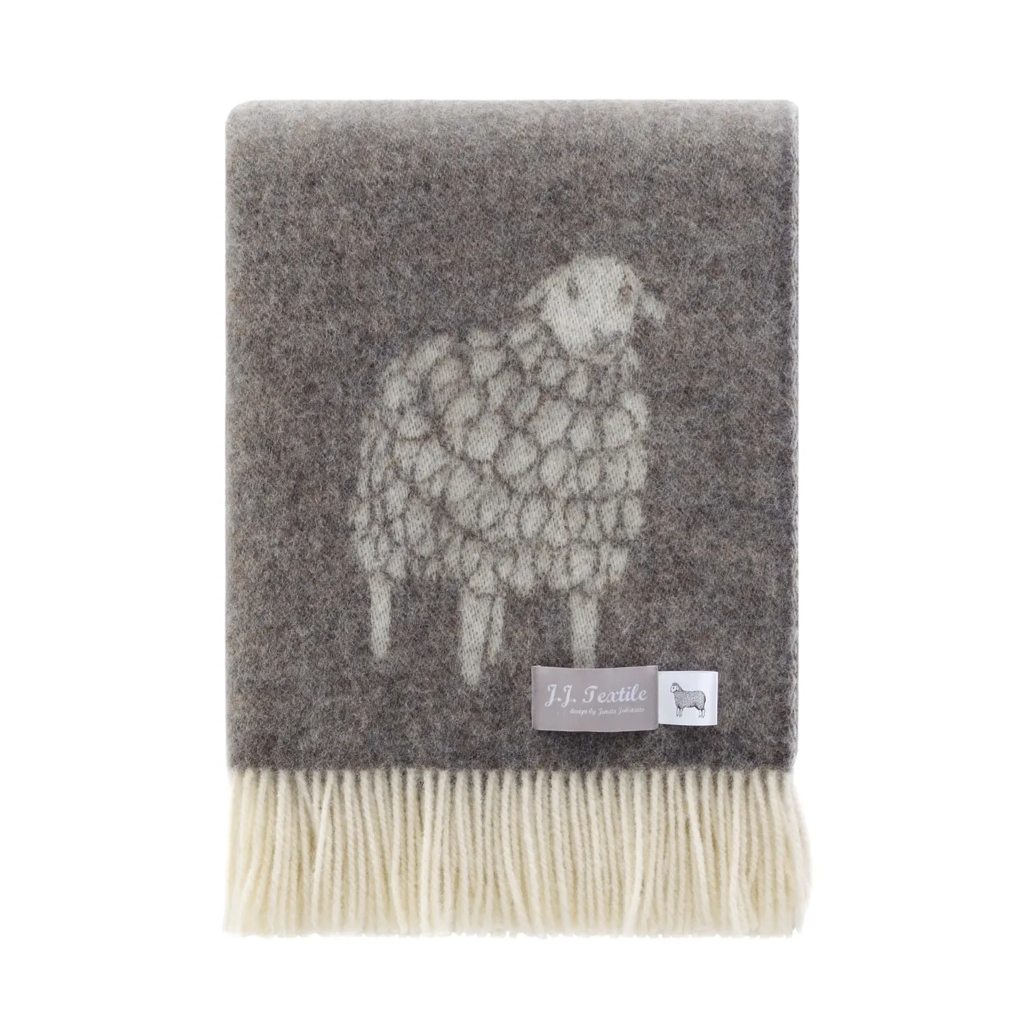 Sheep Mima Medium Throw - Dark Brown, Wool
