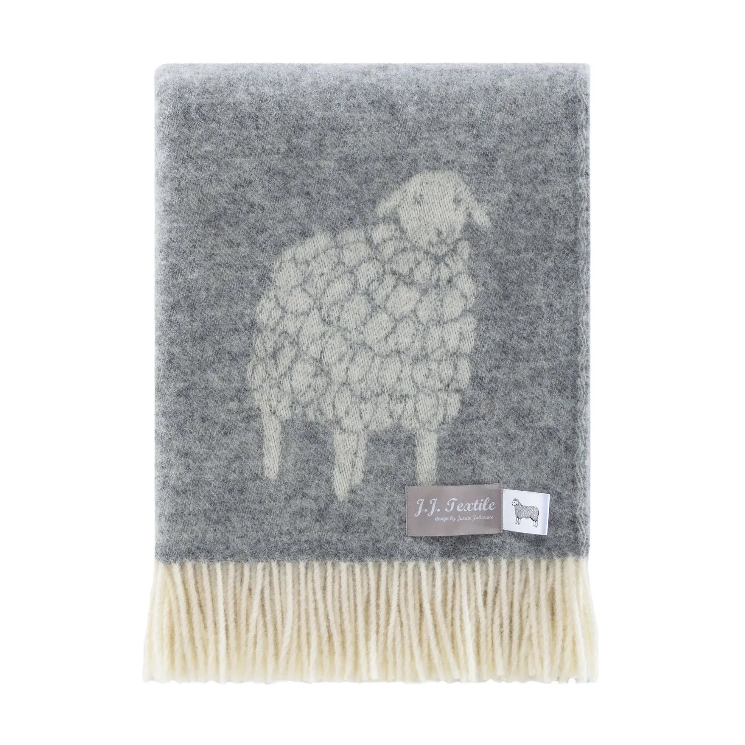 Sheep Mima Throw - Grey, Wool
