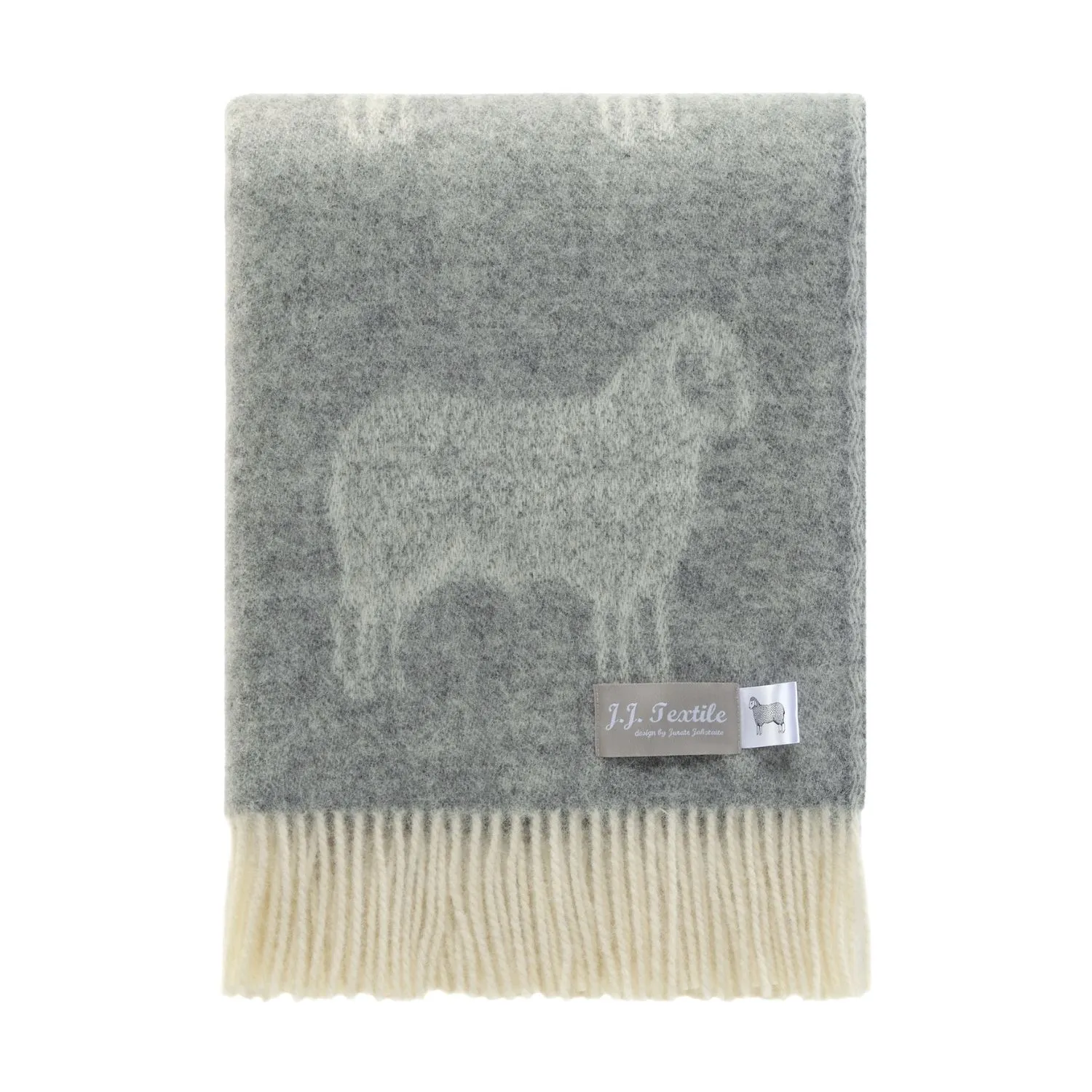Sheep Wool Throw - Grey, Wool