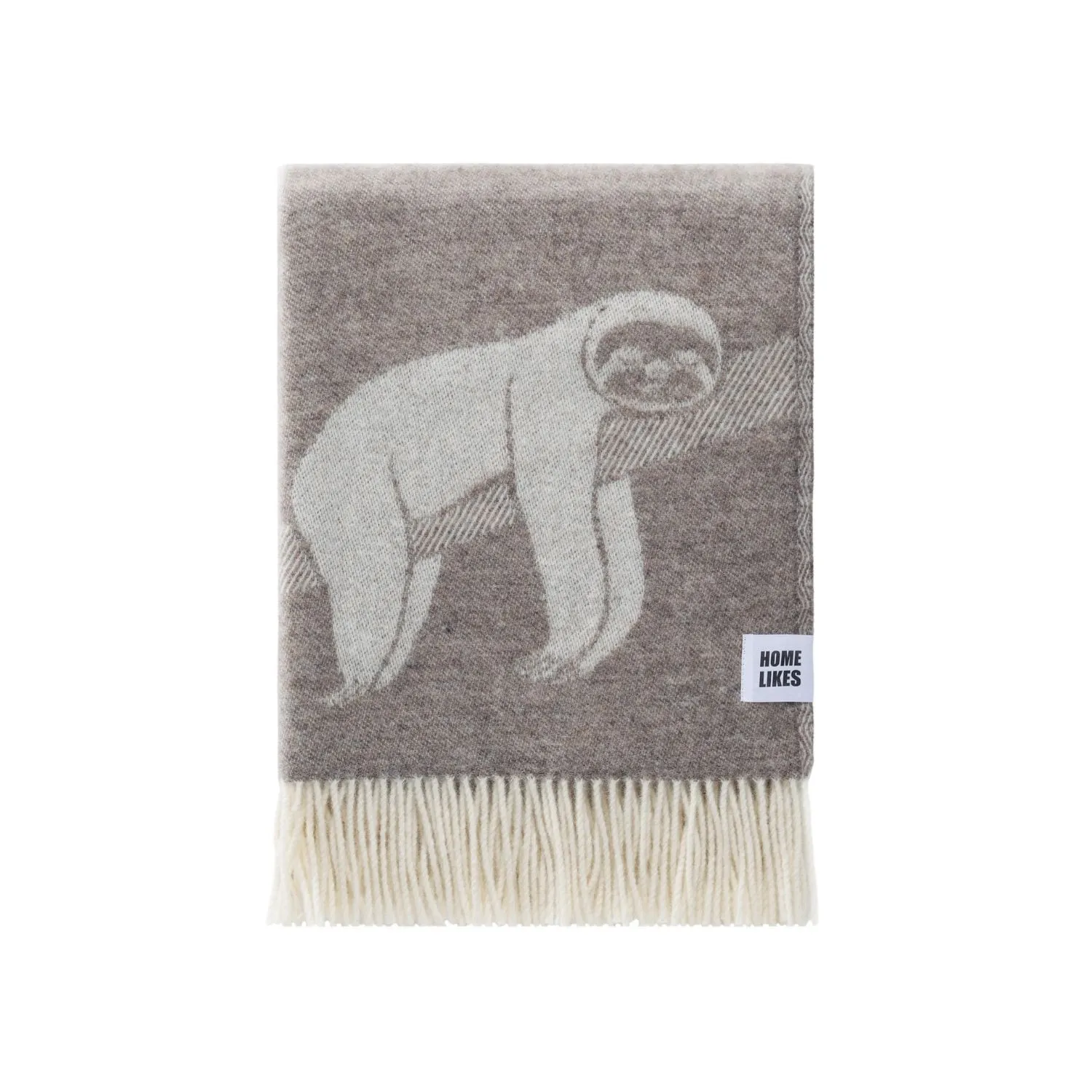 Sloth Wool Throw - Brown, Wool image