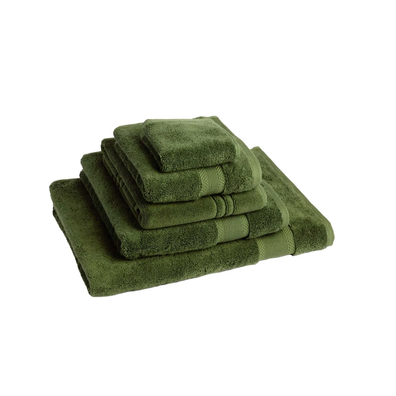 Complete Bath Set - Forest Green, Organic Cotton