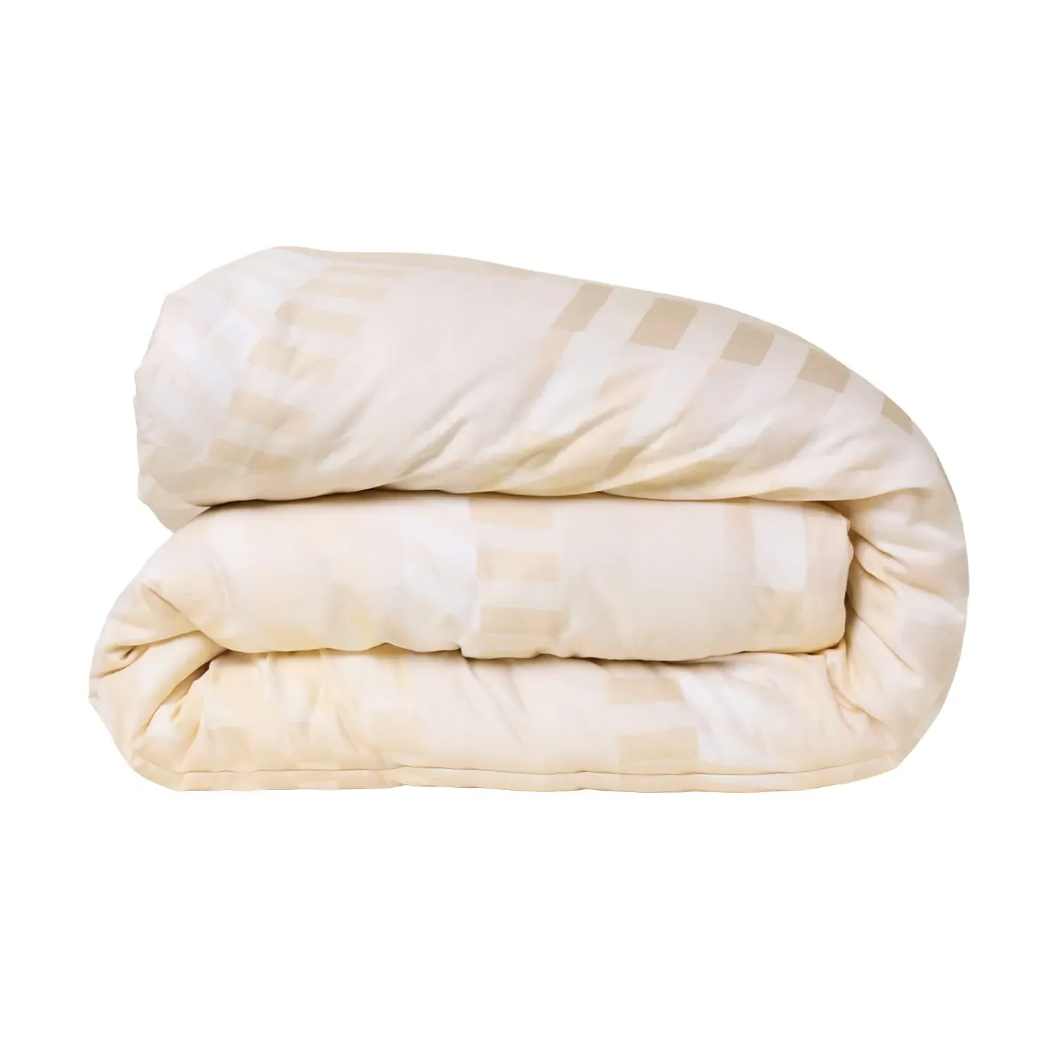 Geo Printed King Size Duvet Cover - White, Cotton