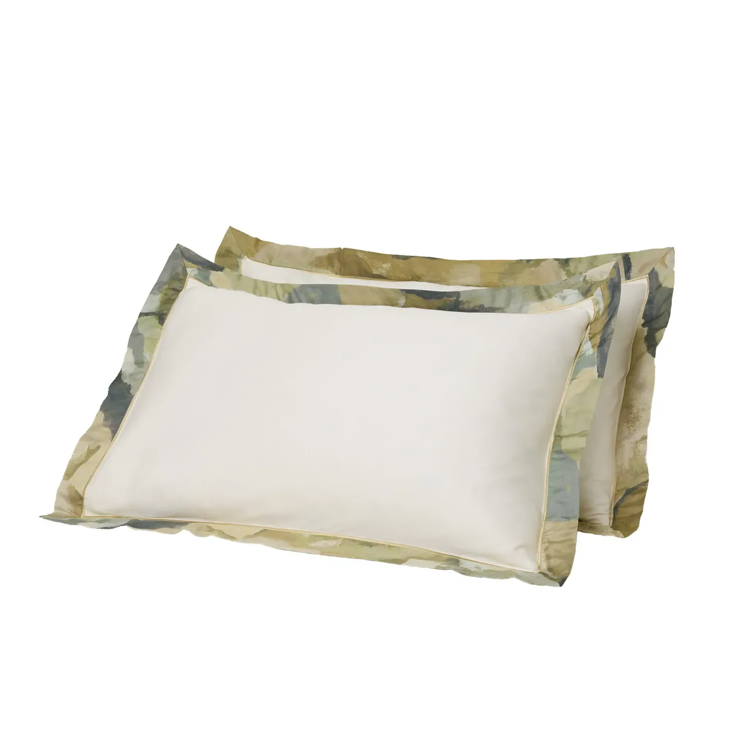 Landscape Pillowcases - Green, Organic Cotton image