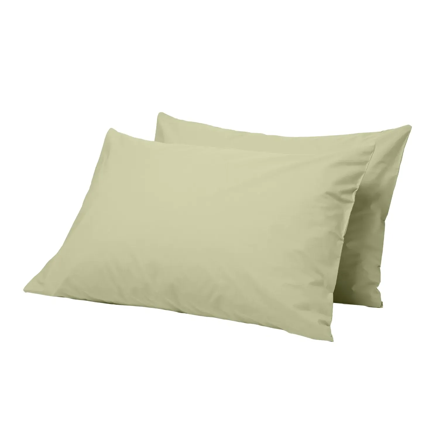 Percale Organic Cotton Pillowcases - Green