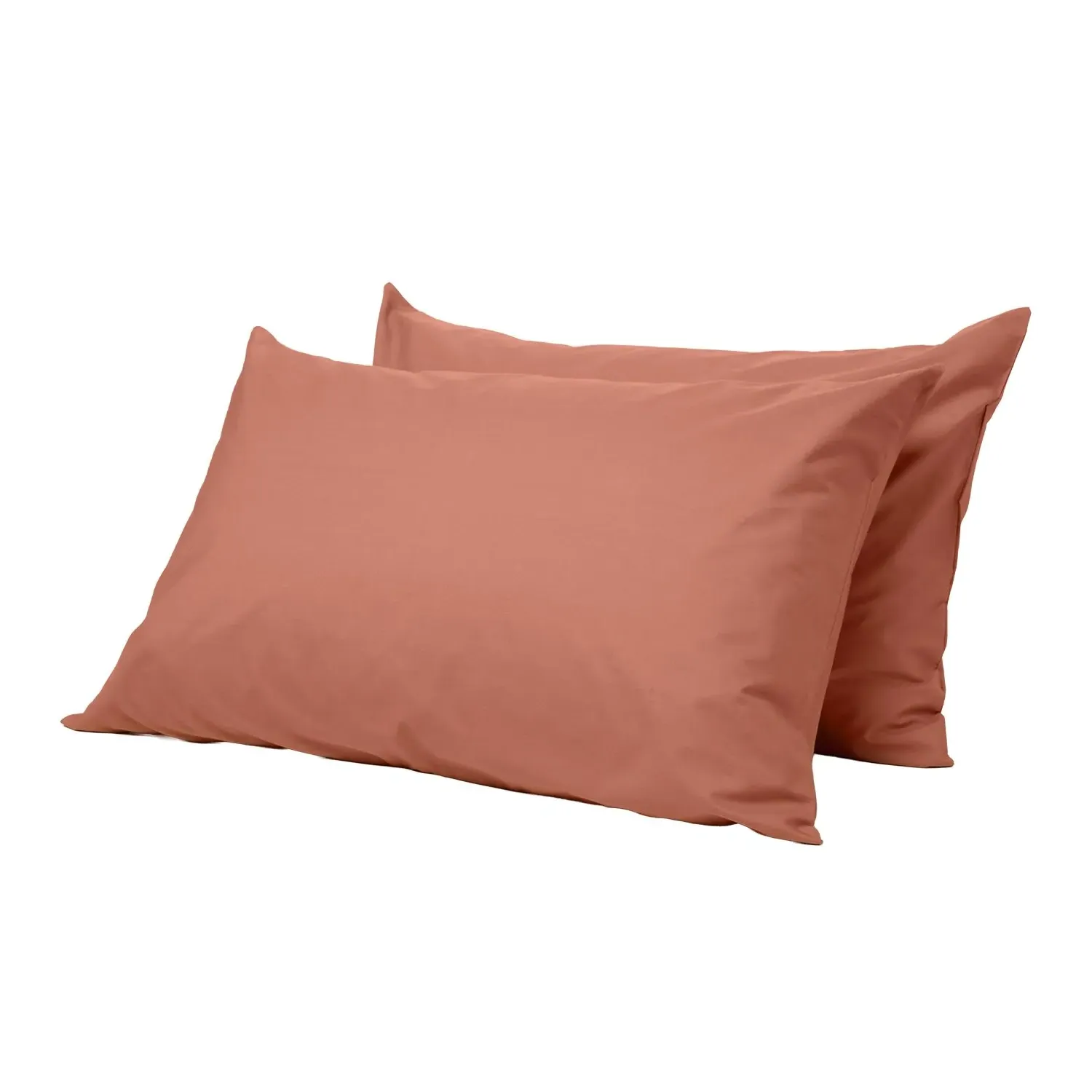 Percale Organic Cotton Pillowcases - Red