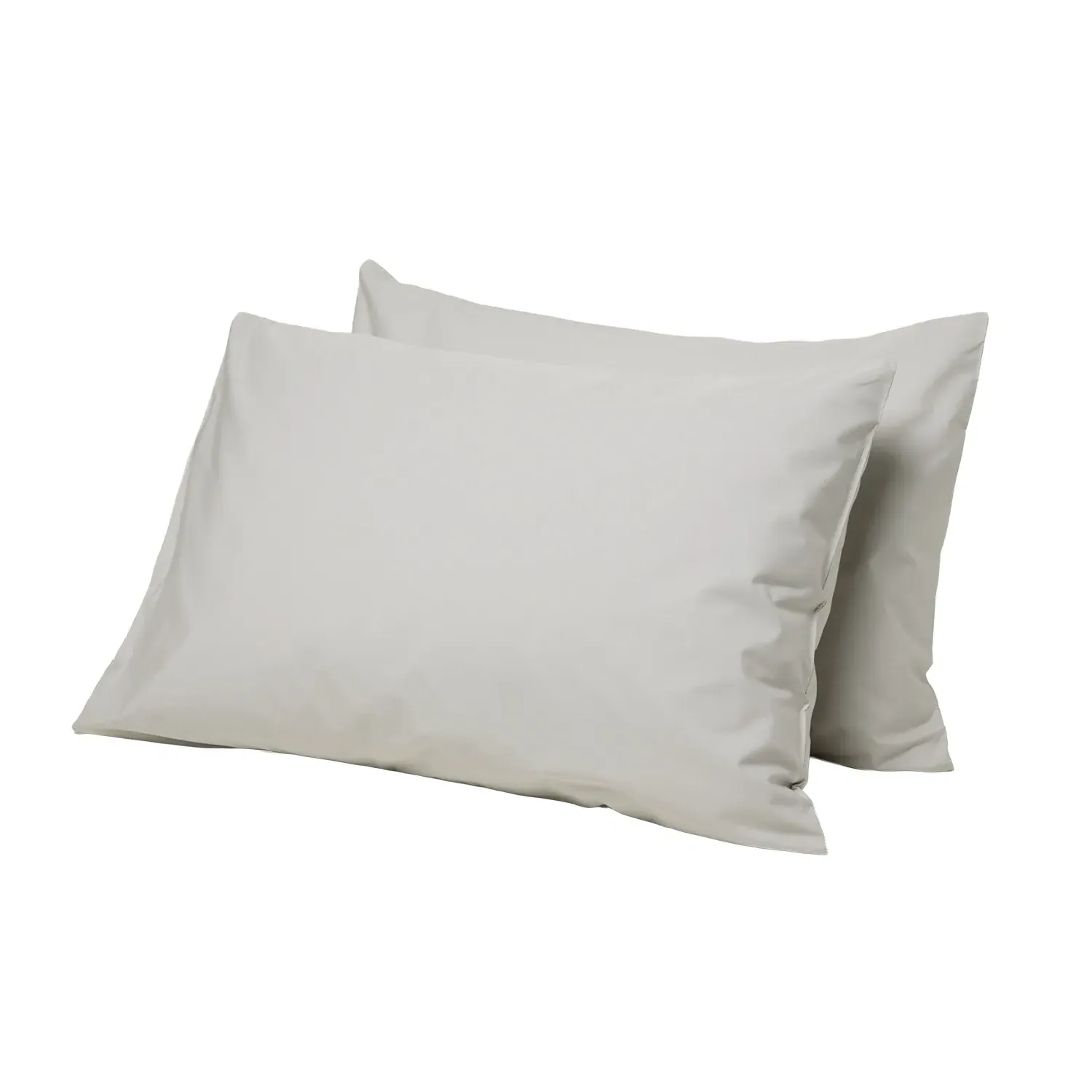 Percale Organic Cotton Pillowcases - Silver