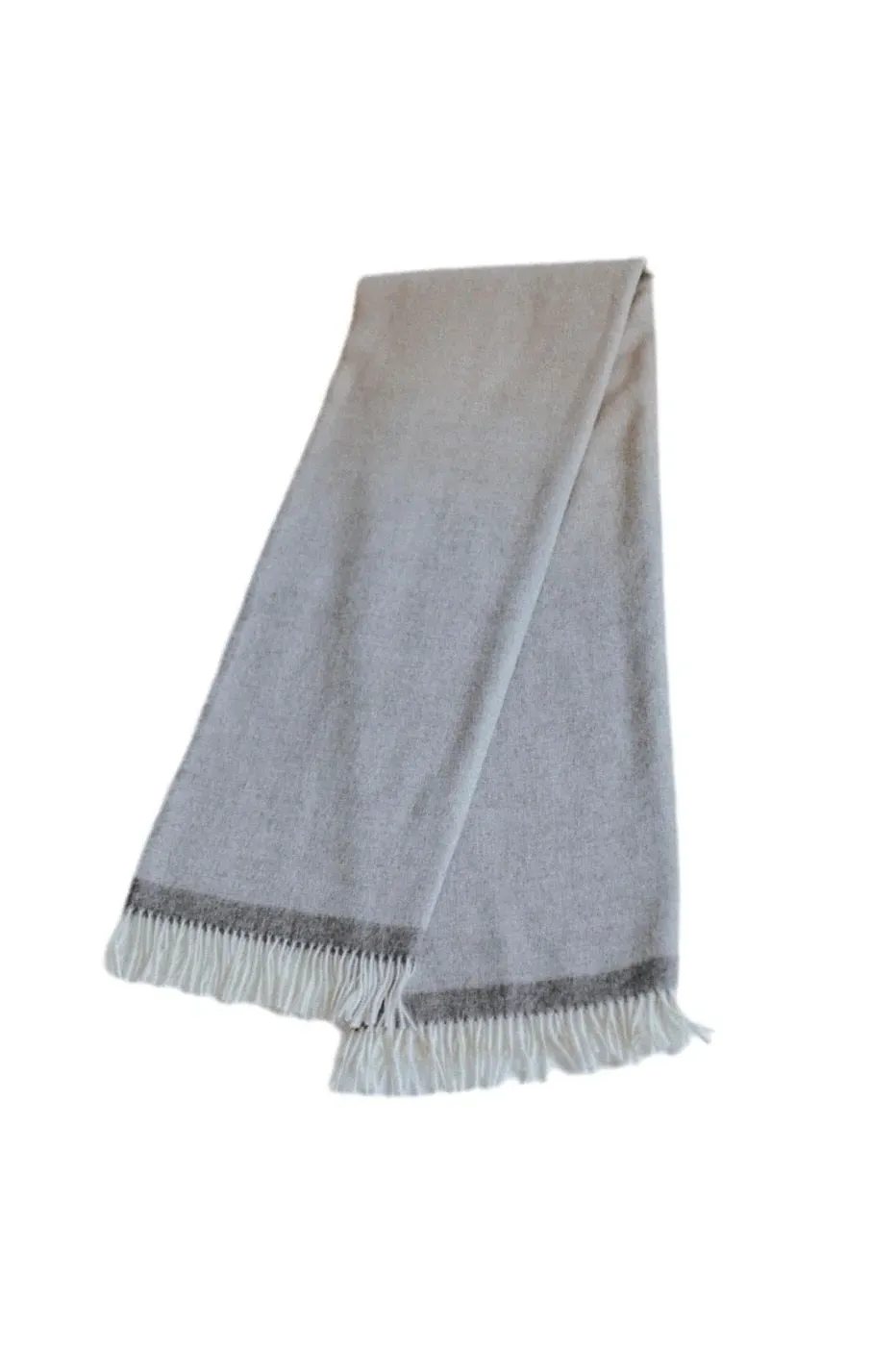 Peruvian Single Blanket - Grey, Baby Alpaca