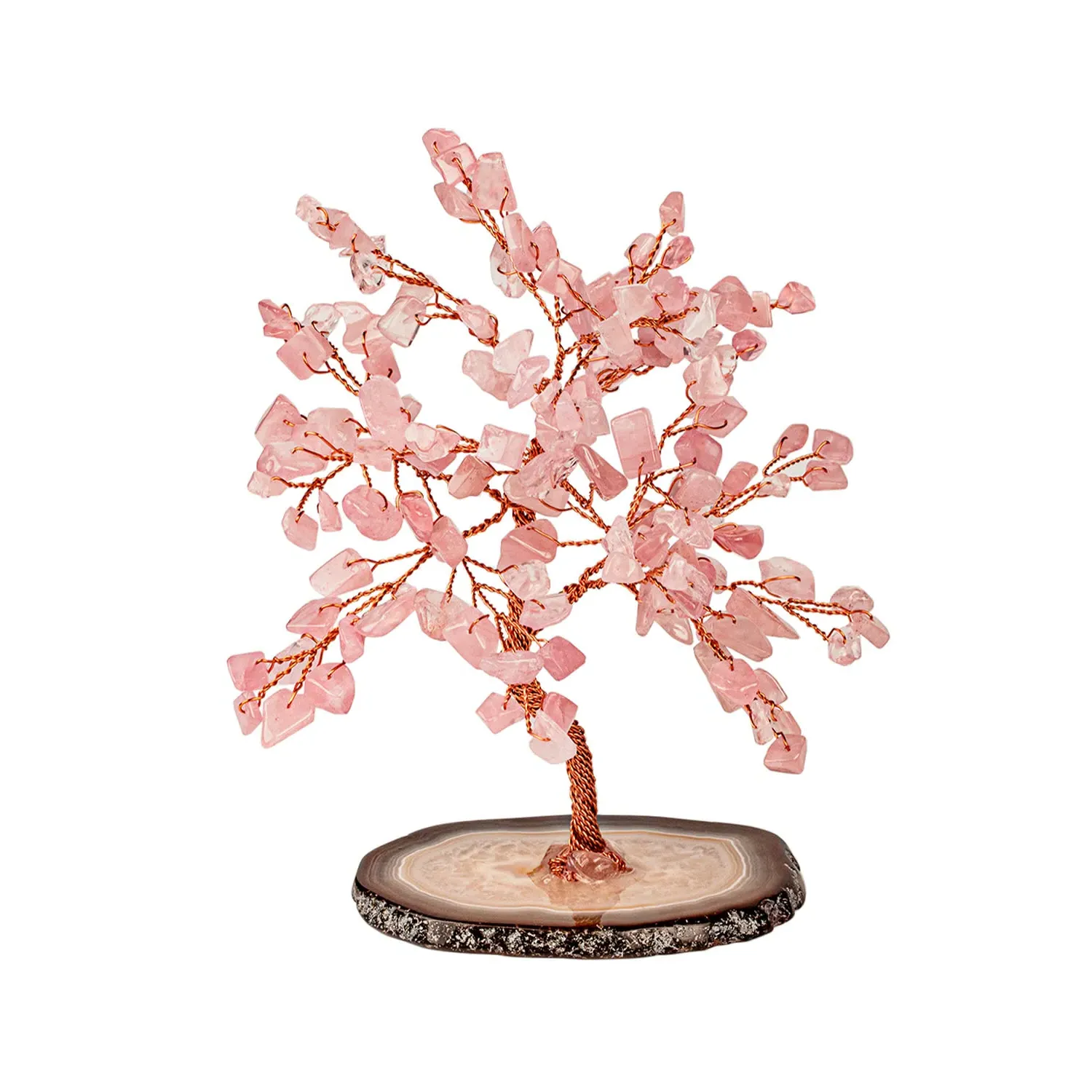 Love & Harmony Rose Quartz Feng Shui Tree - Brown image