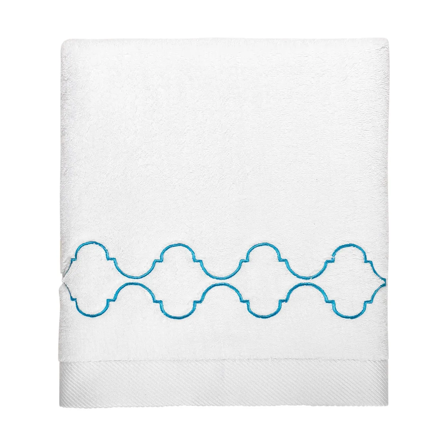 Catena Embroidery Bath Towel - White, Cotton