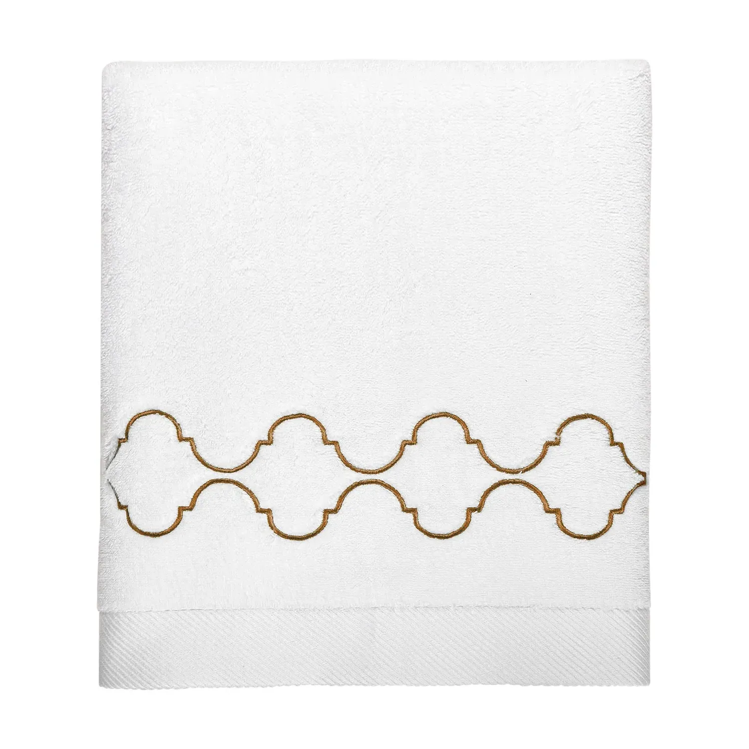 Catena Embroidery Bath Towel - White, Cotton