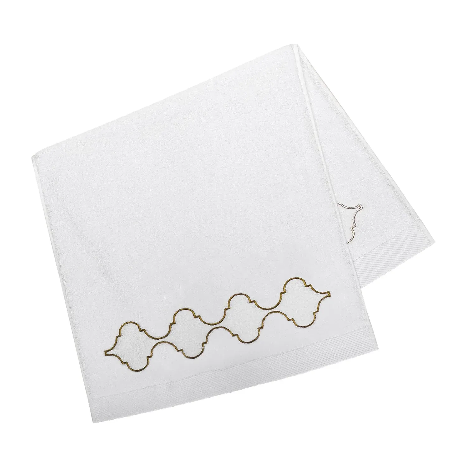 Catena Embroidery Face Towel - White, Cotton