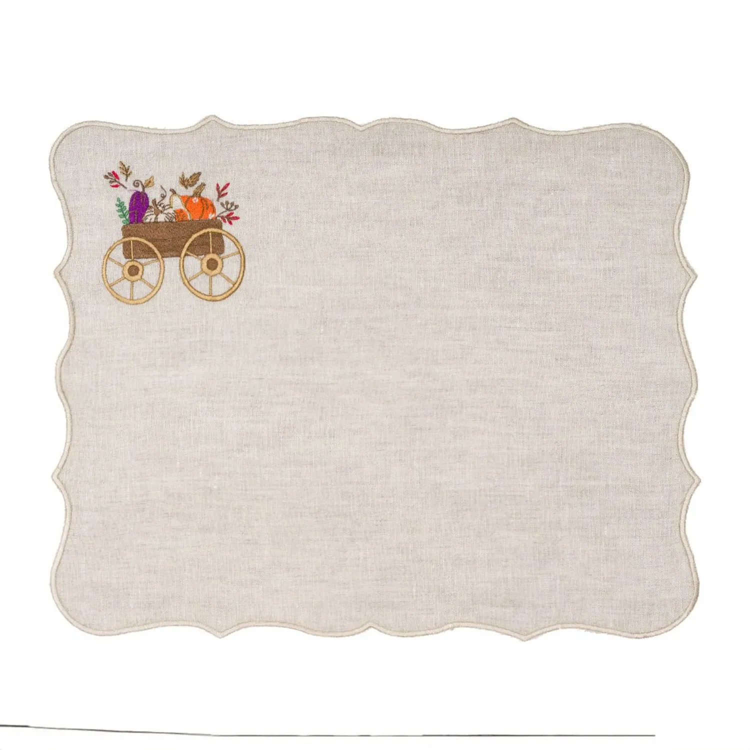 Neutrals Autumn Basket Linen Placemats Set of Two