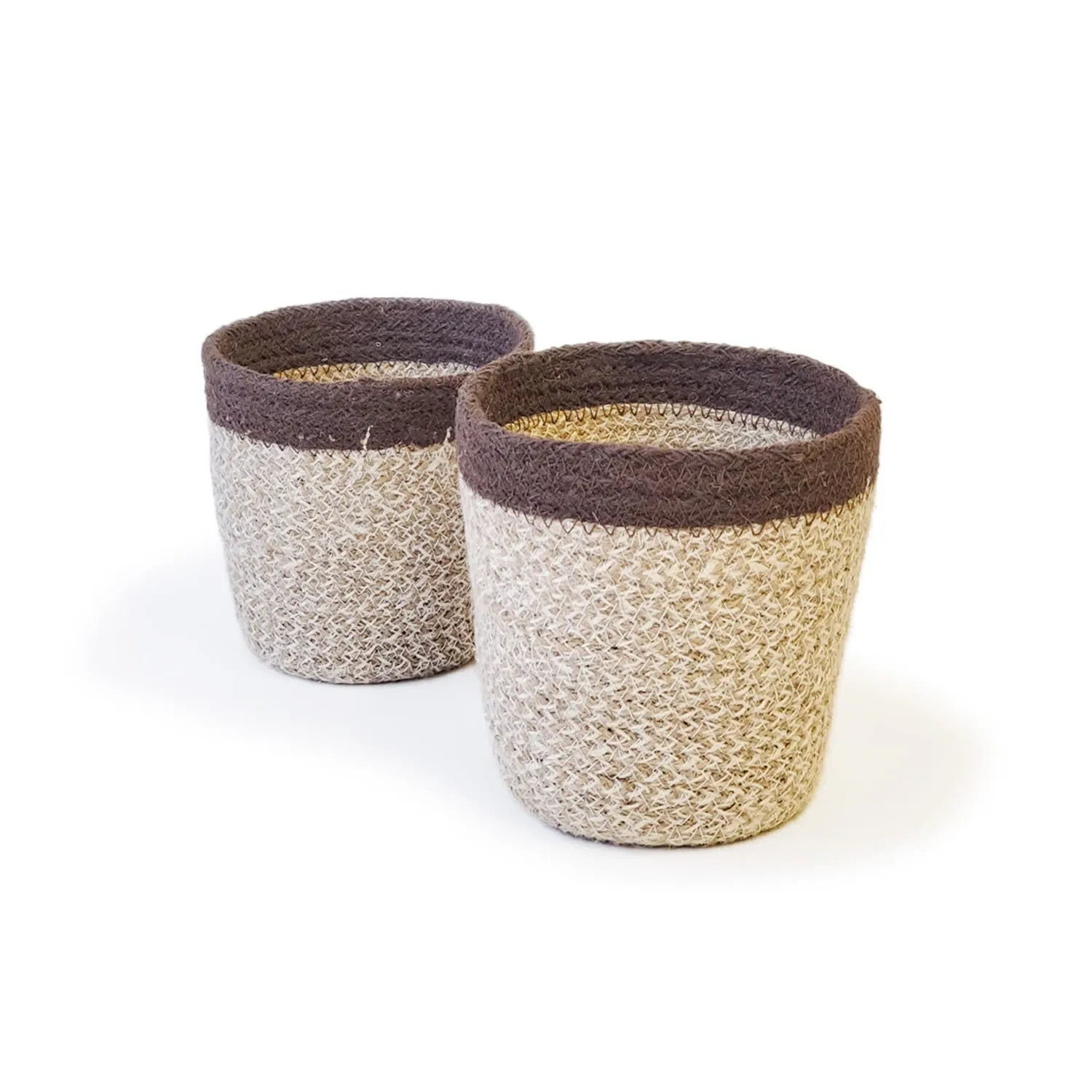 Agora Plant Basket Set of 2 - Brown, Jute image