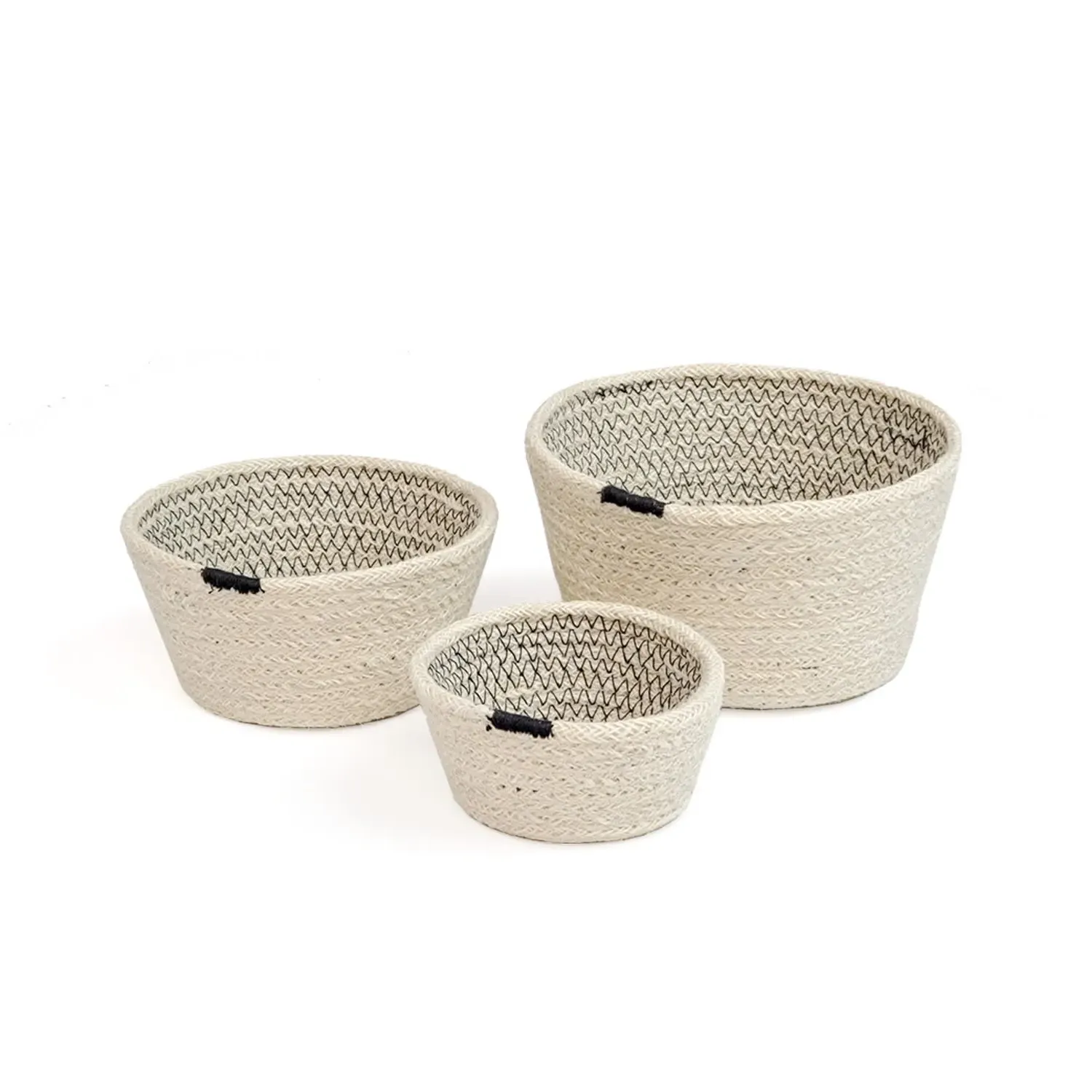 Amari Bowl Set of 3 - Black, Jute image