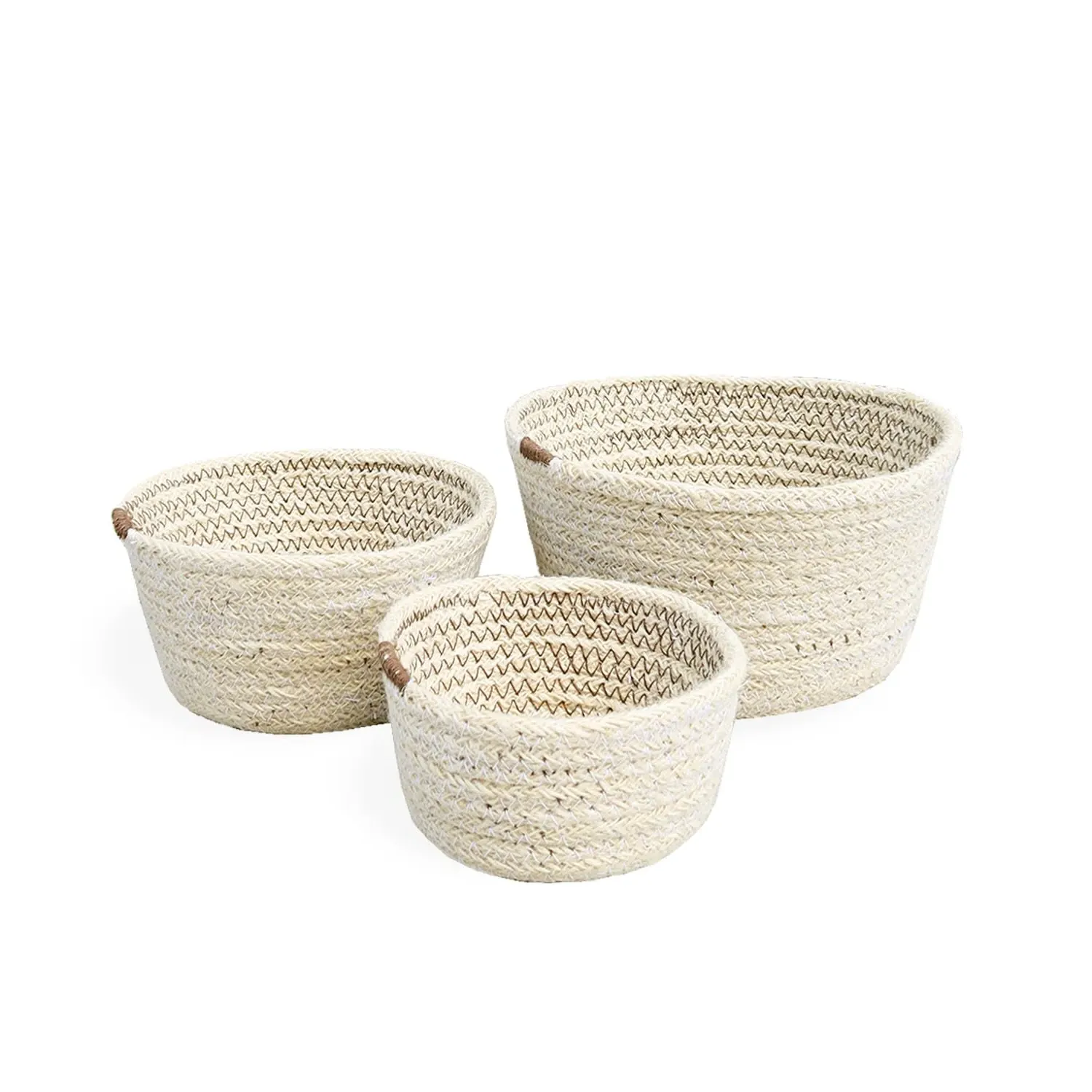 Amari Bowl Set of 3 - Brown, Jute