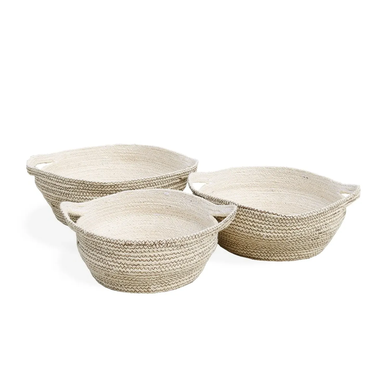 Amari Fruit Bowl Set of 3 - Brown, Jute