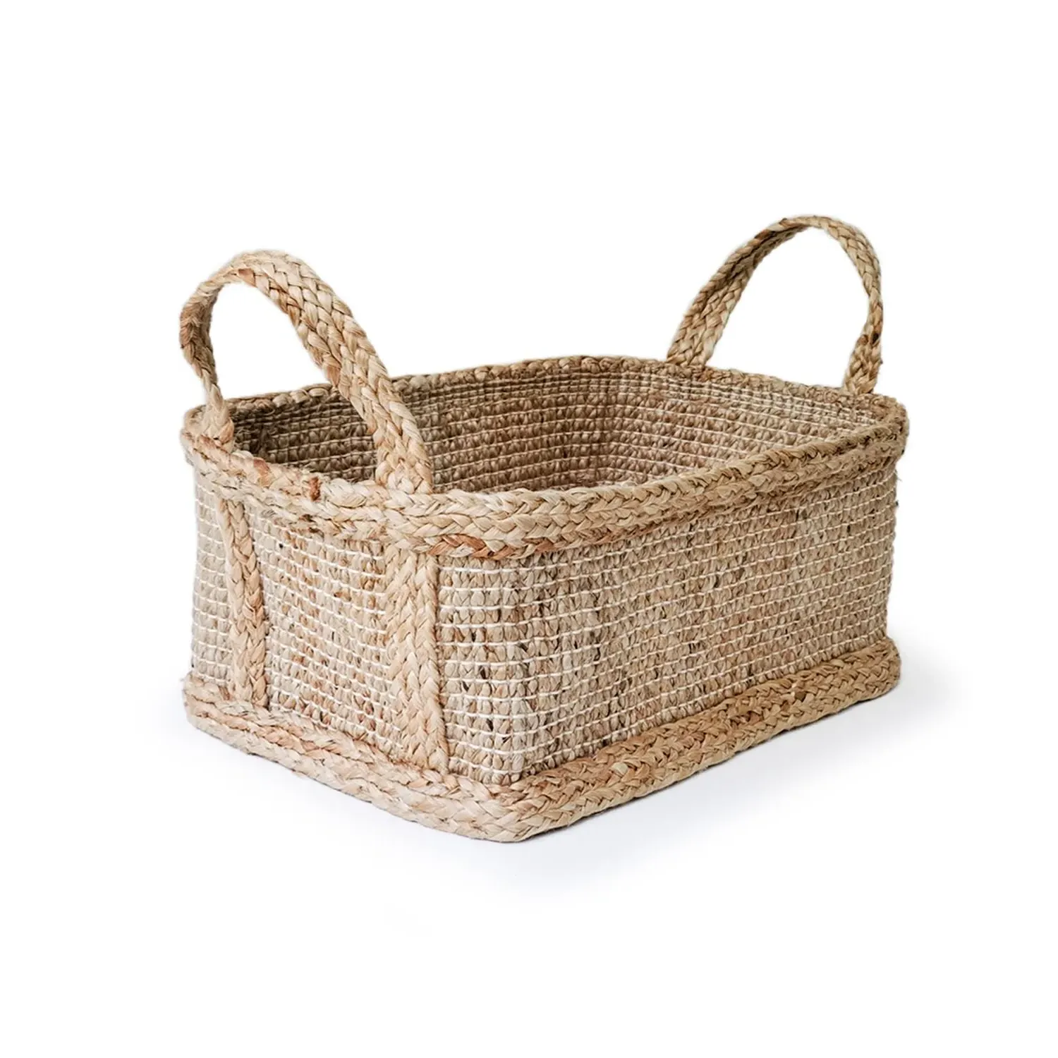 Bono Large Rectangular Basket - Natural, Jute image