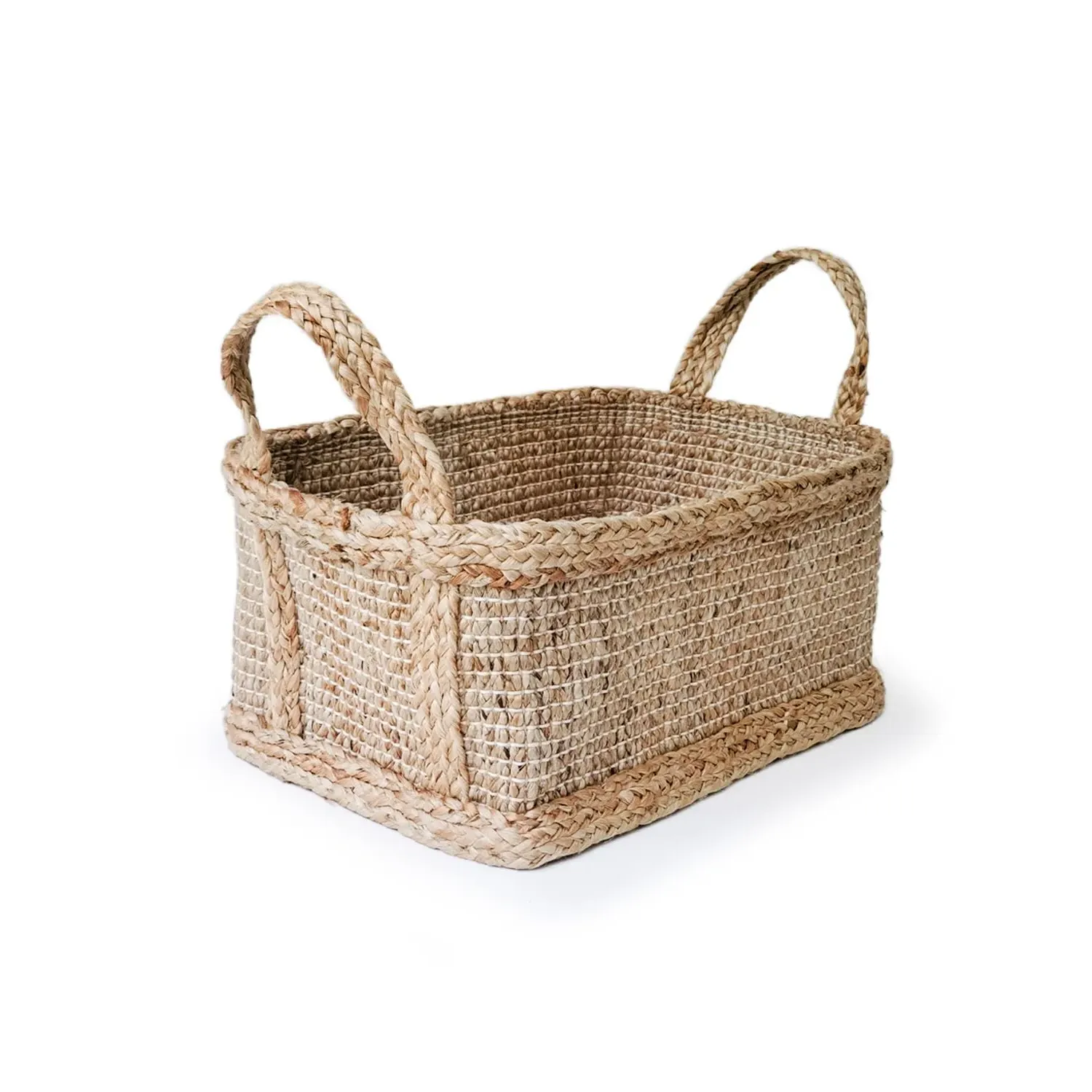Bono Small Rectangular Basket - Natural, Jute