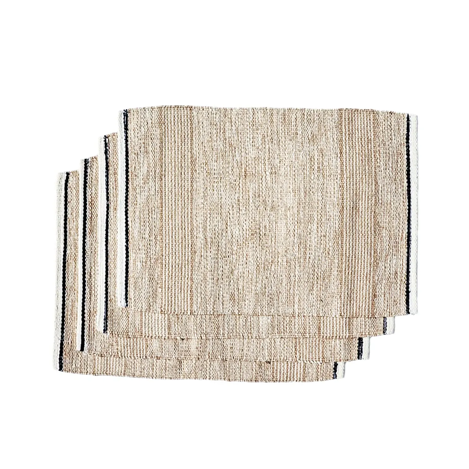 Handmade Aya Jute Cotton Placemat Set of 4 - White image