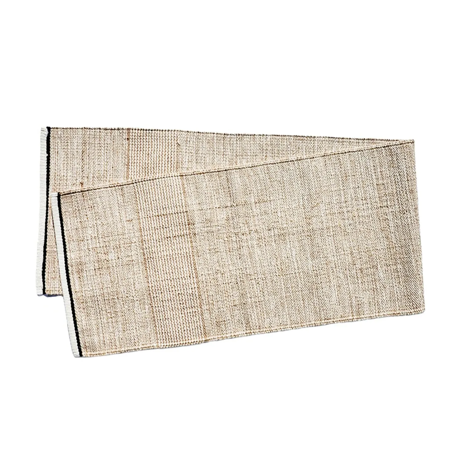 Handmade Aya Jute Cotton Table Runner - White