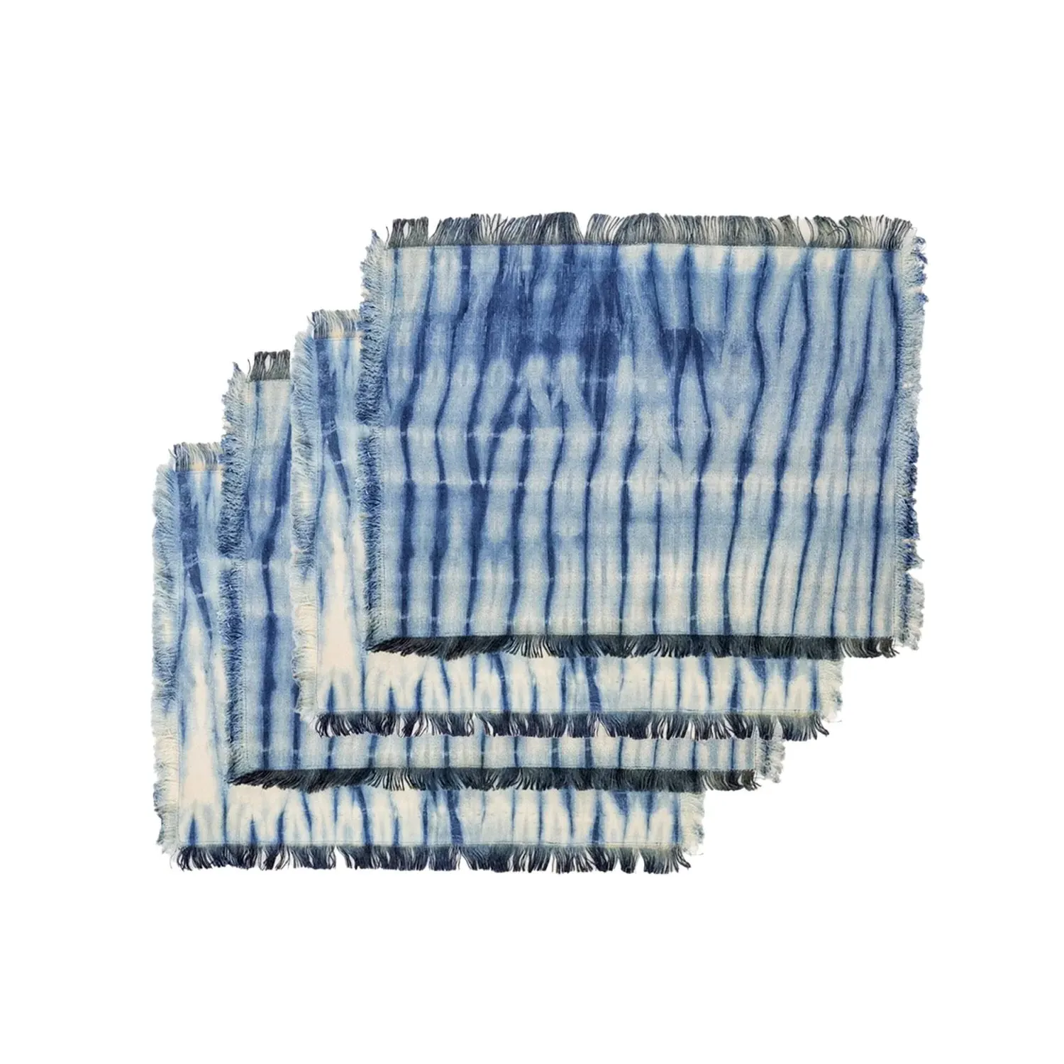 Handmade Tie Dye Cotton Placemat Set of Four - Blue image