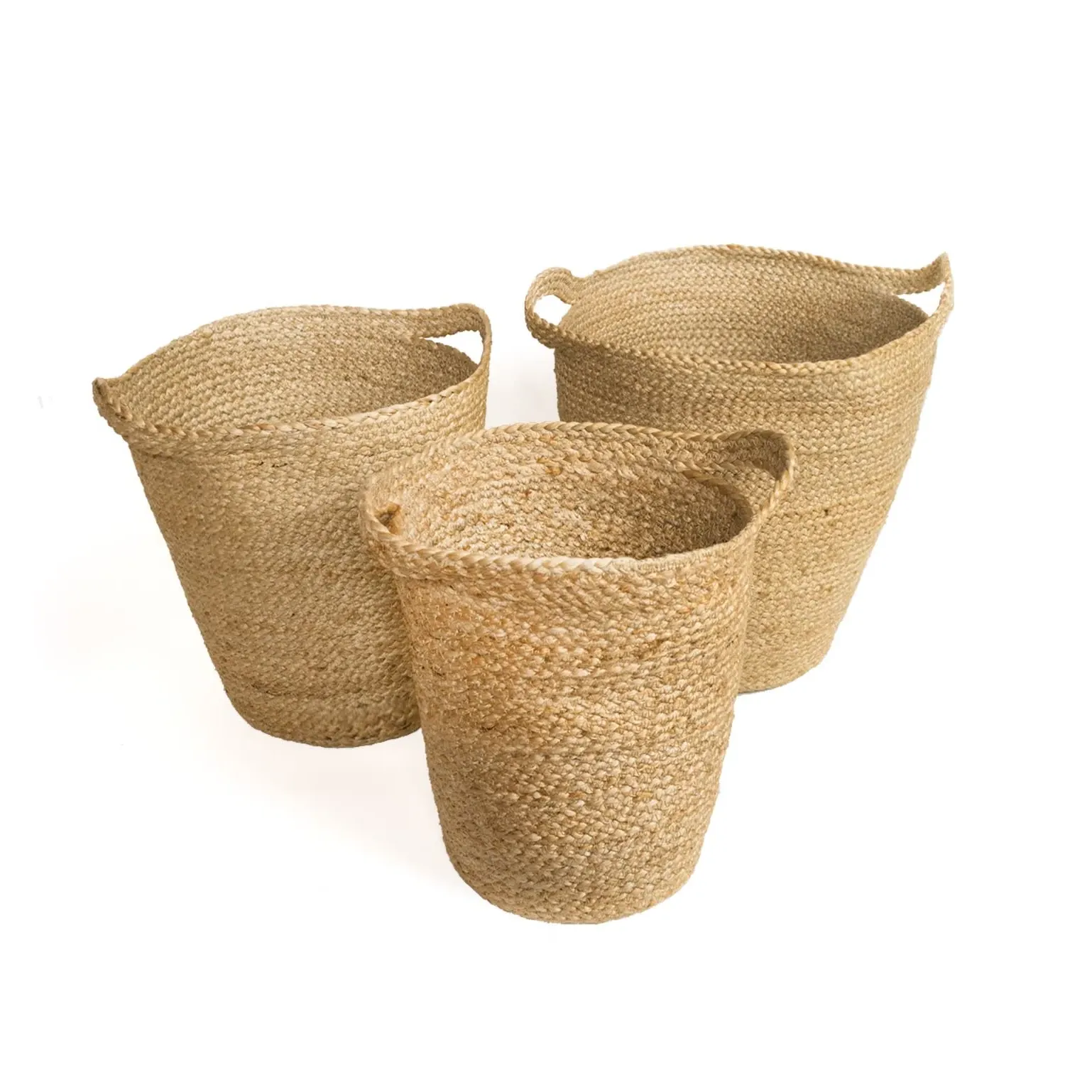 Kata Basket with Slit Handle - Set of 3 - Natural, Jute image