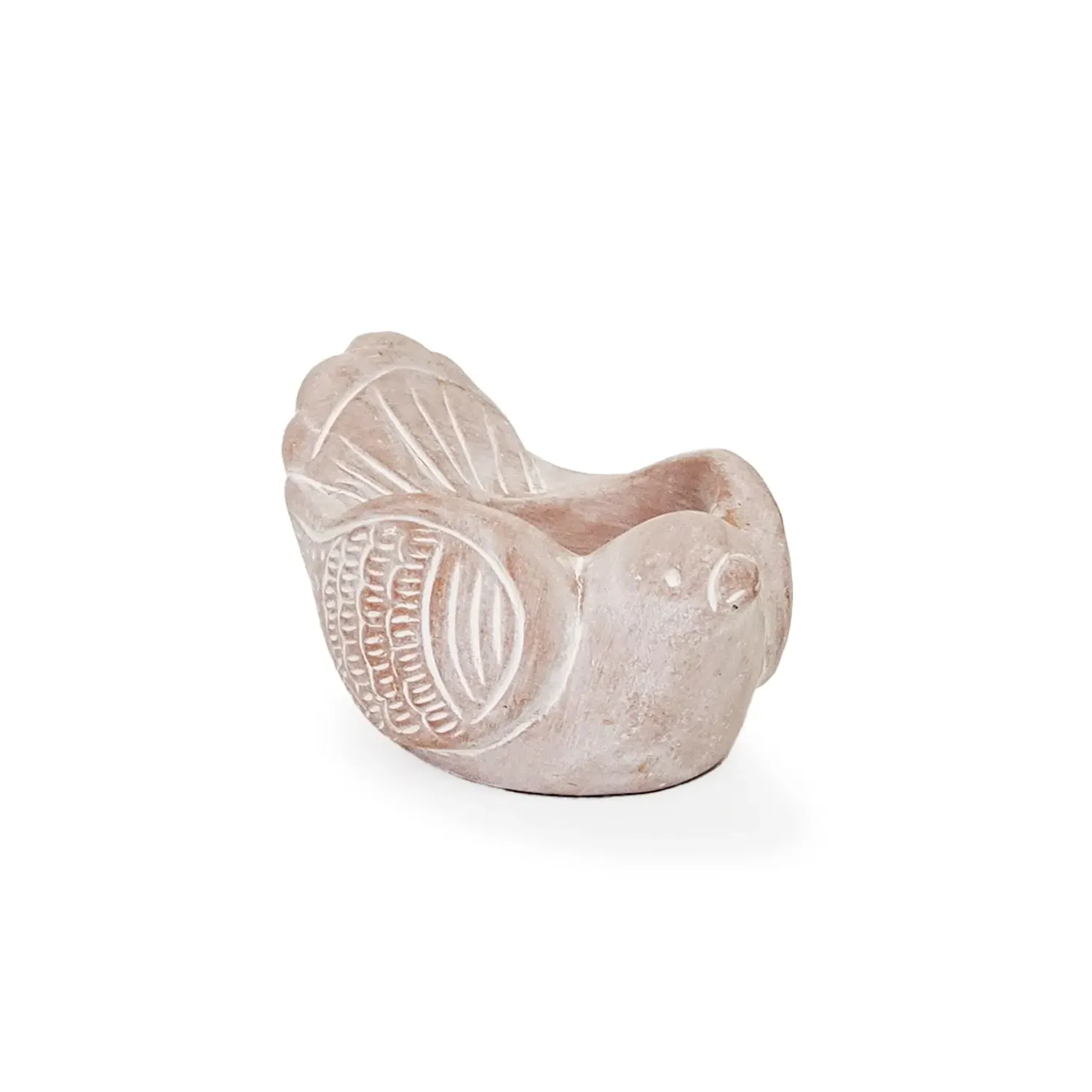 Neutrals Bird Tea Light Candle Holder - Orange, Terracotta image