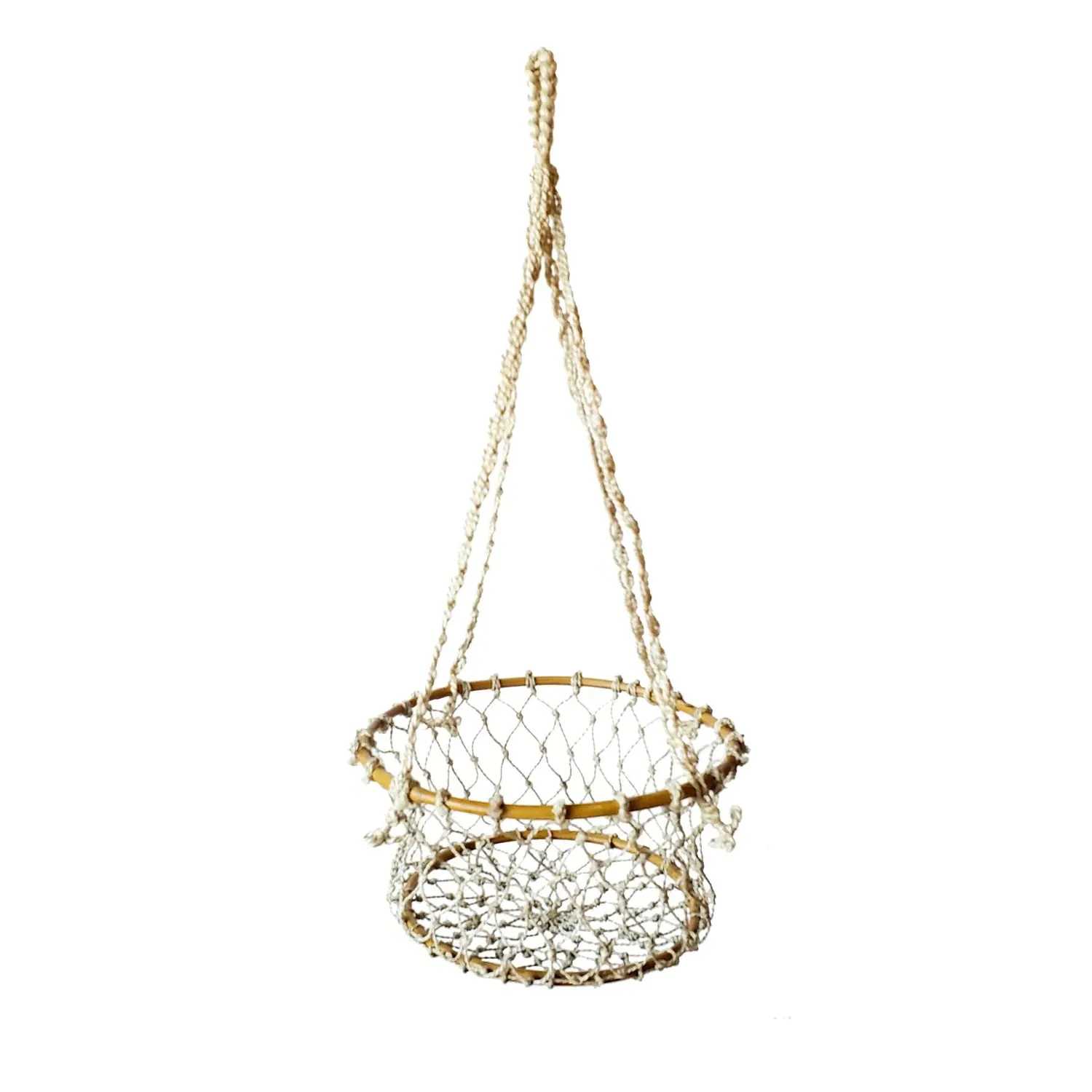 Neutrals Jhuri Single Hanging Basket - Natural, Jute