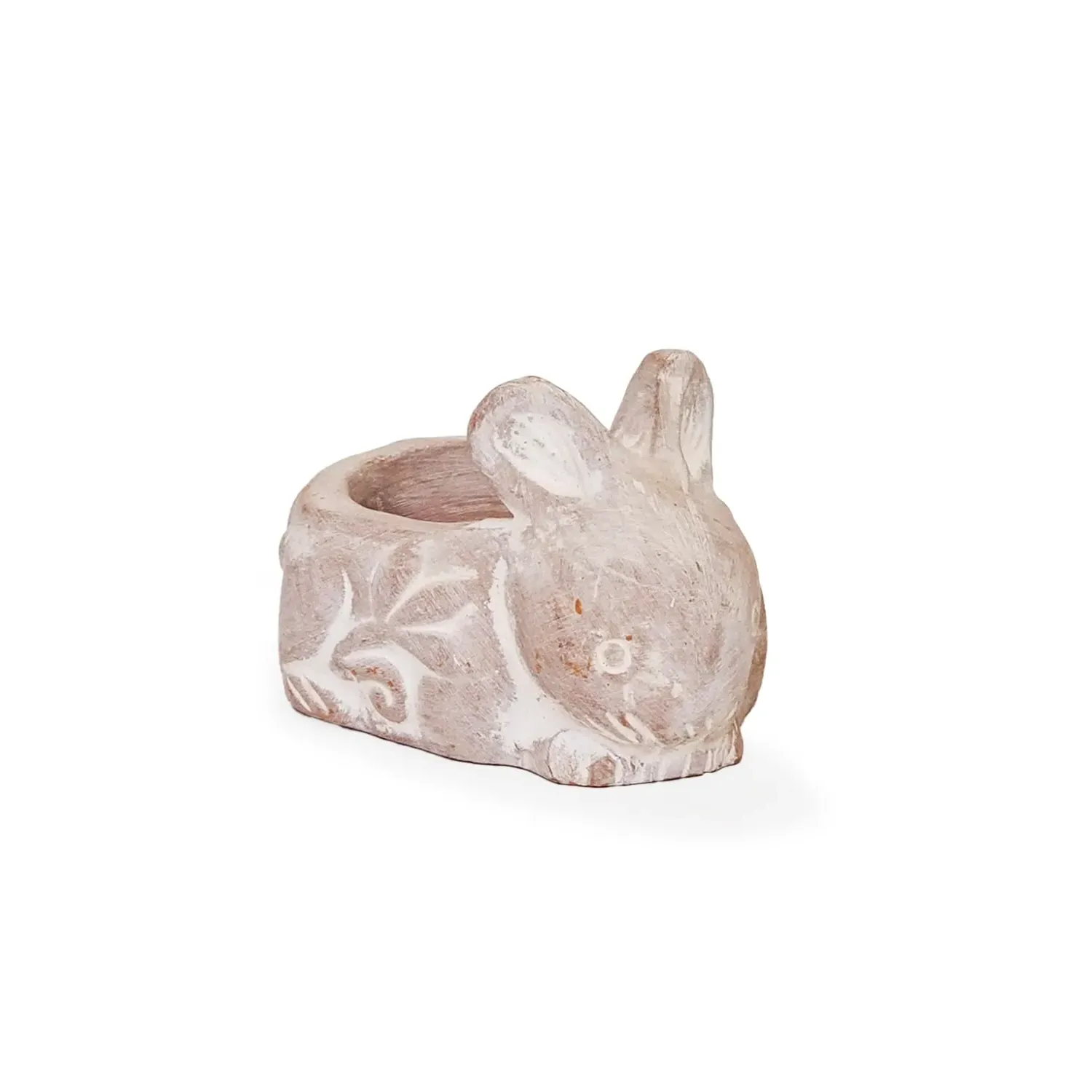 Neutrals Rabbit Tea Light Candle Holder - Orange, Terracotta