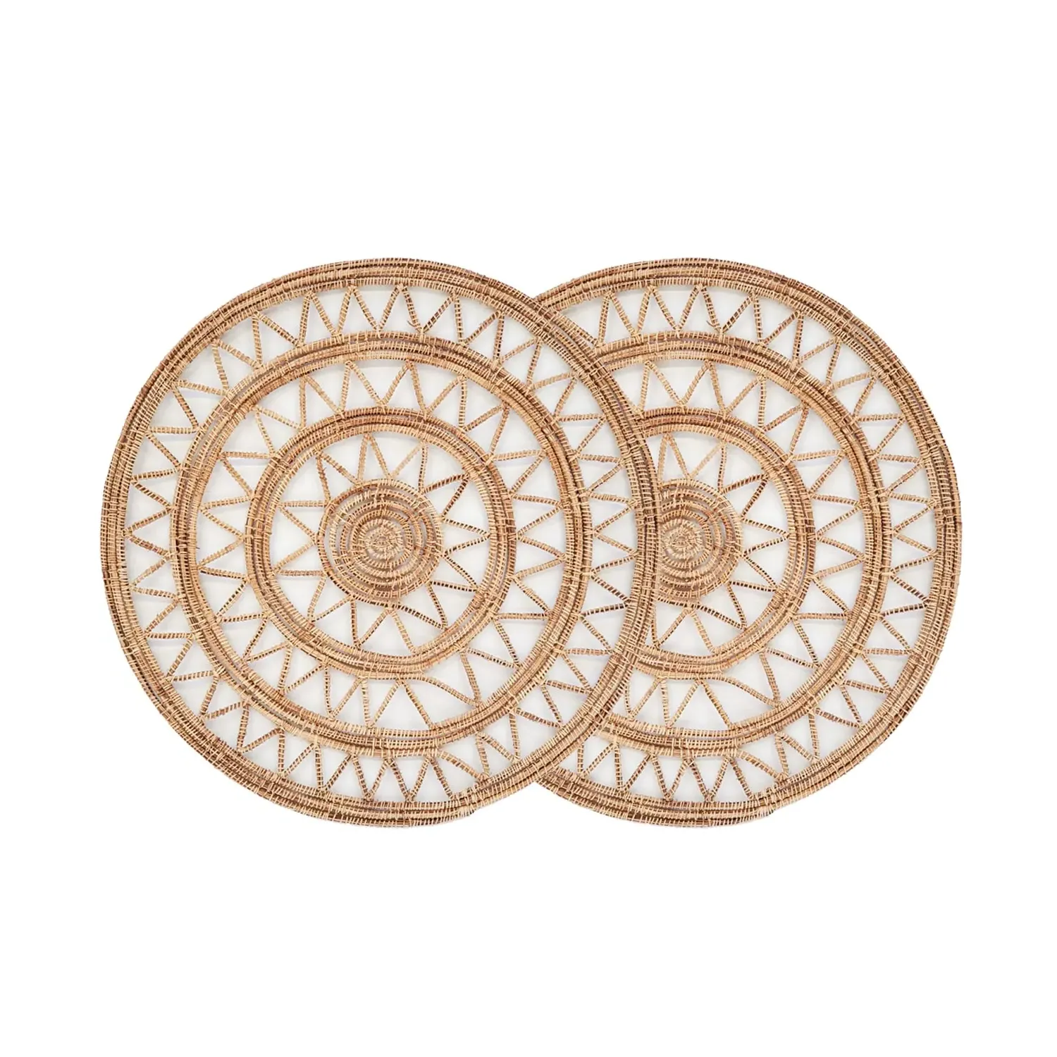 Roda Handwoven Placemat Set - Natural, Palm Fiber