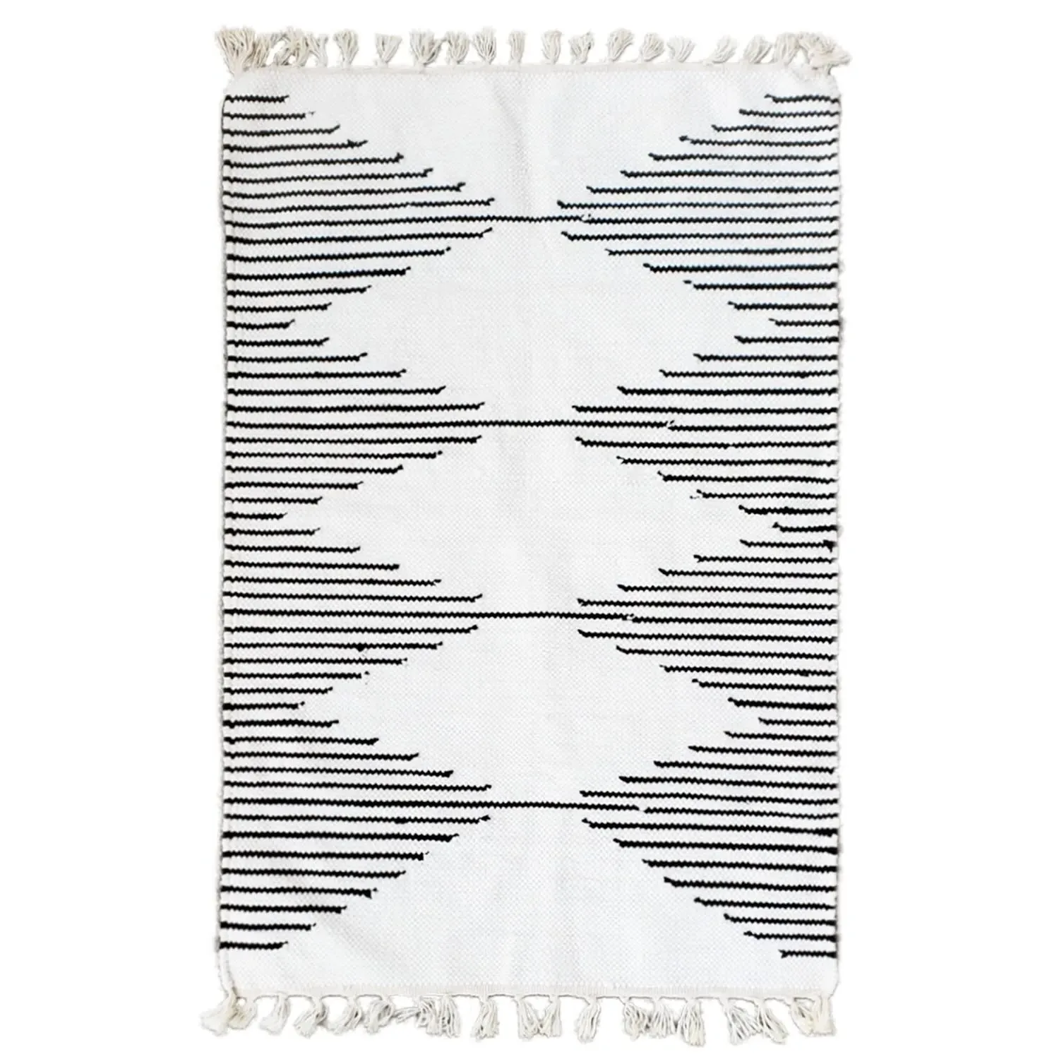 Sada Floor Mat - White, Recycled Chenille