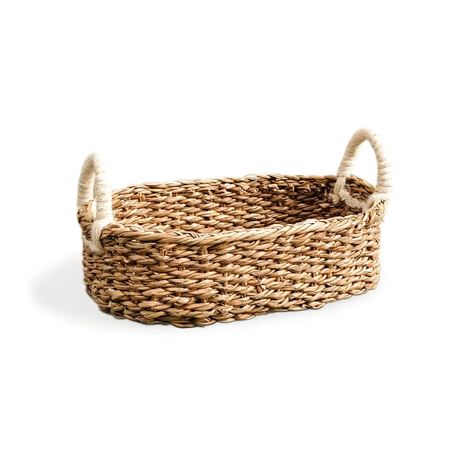 Savar Oval Bread Basket - White, Seagrass image