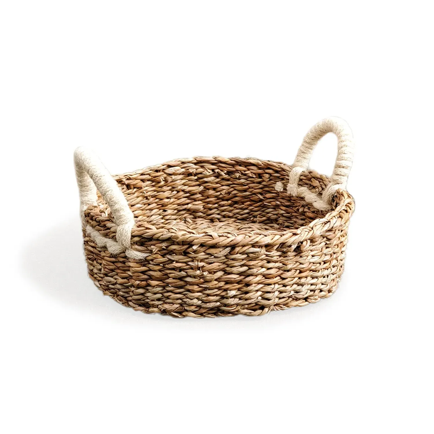 Savar Round Bread Basket - White, Seagrass