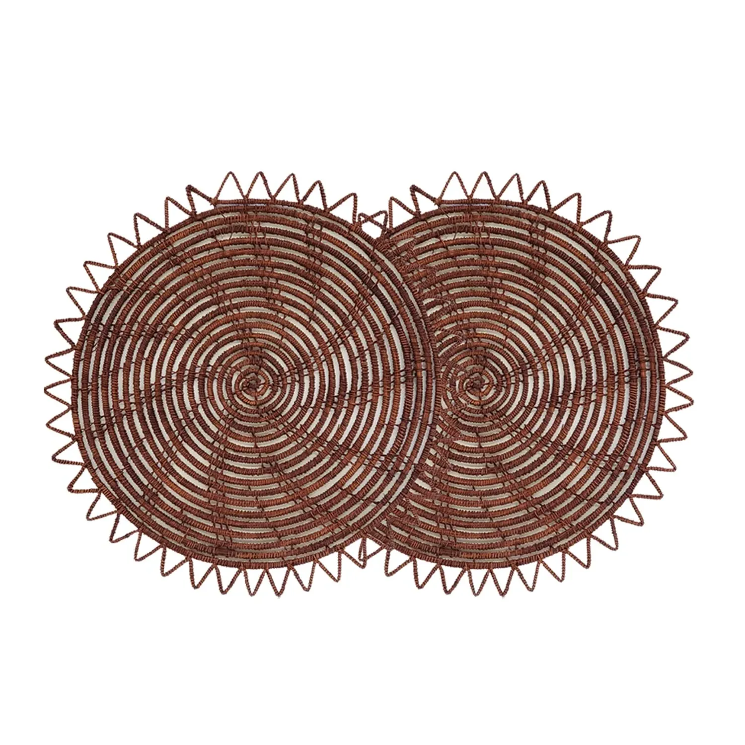 Surya Handwoven Placemat Set - Brown, Palm Fiber