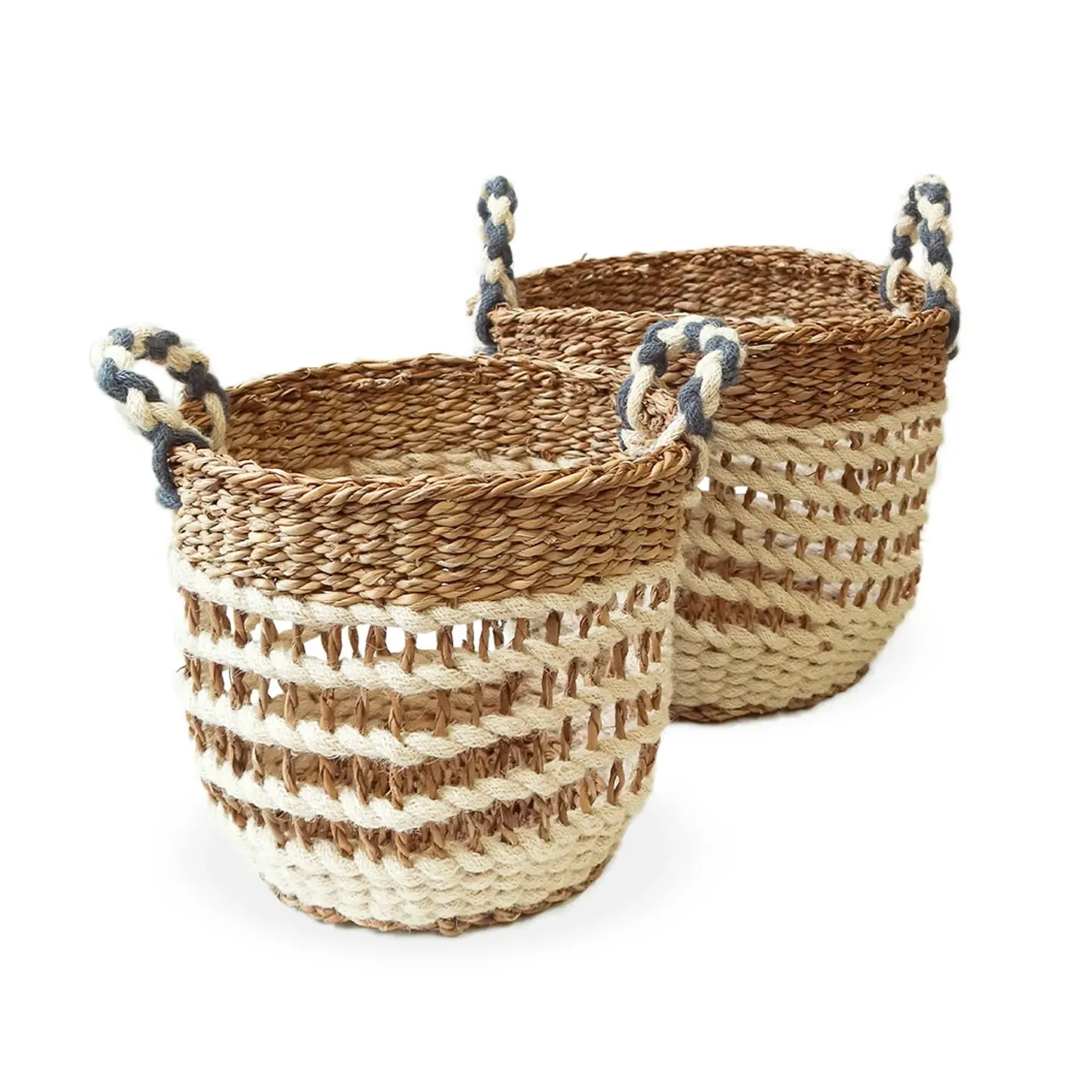 Ula Mesh Basket Set of 2 - White, Seagrass image
