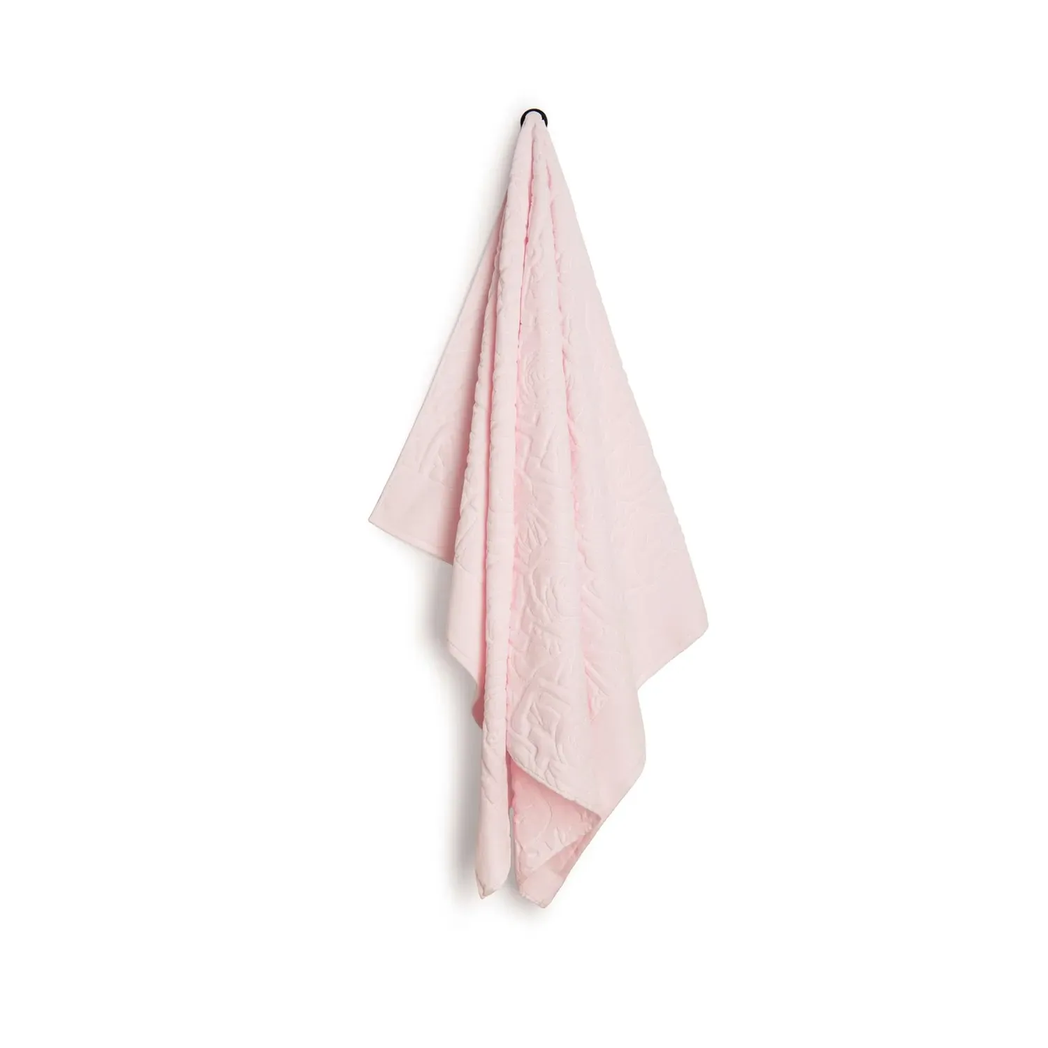 Large Velour Bath Towel - Pink, Cotton