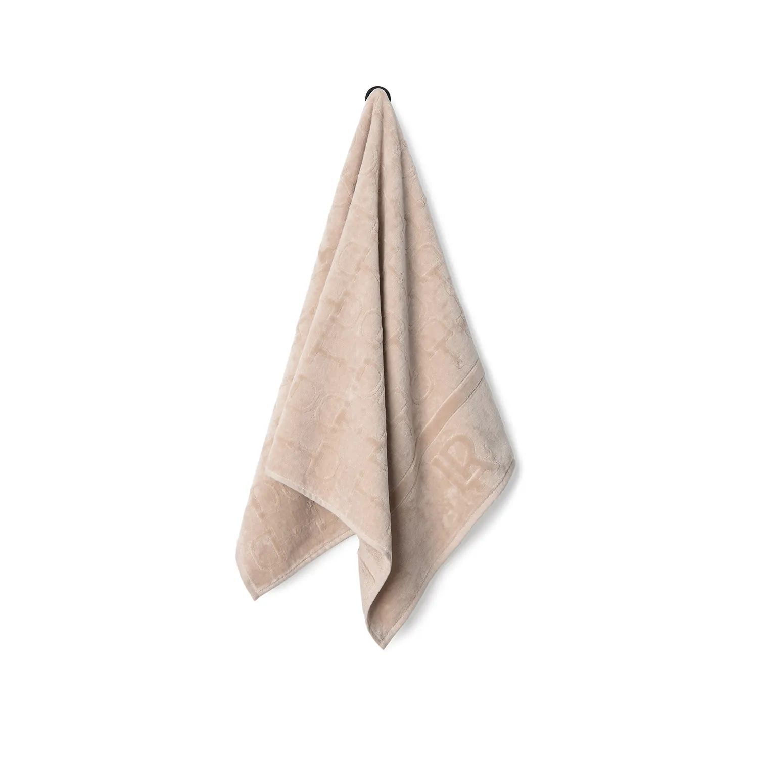 Velour Medium Bath Towel Set - Beige, Cotton image
