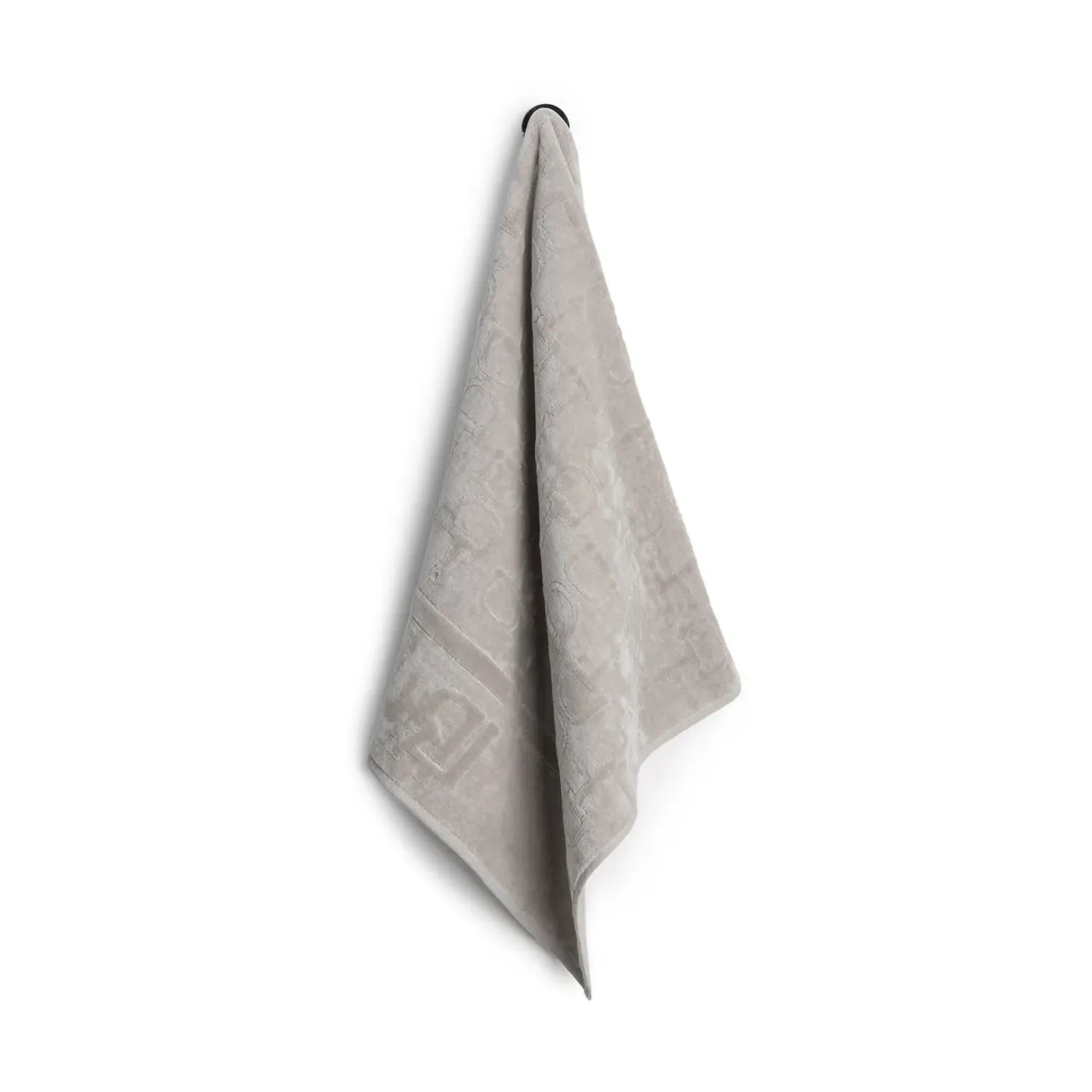 Velour Medium Bath Towel Set - Grey, Cotton