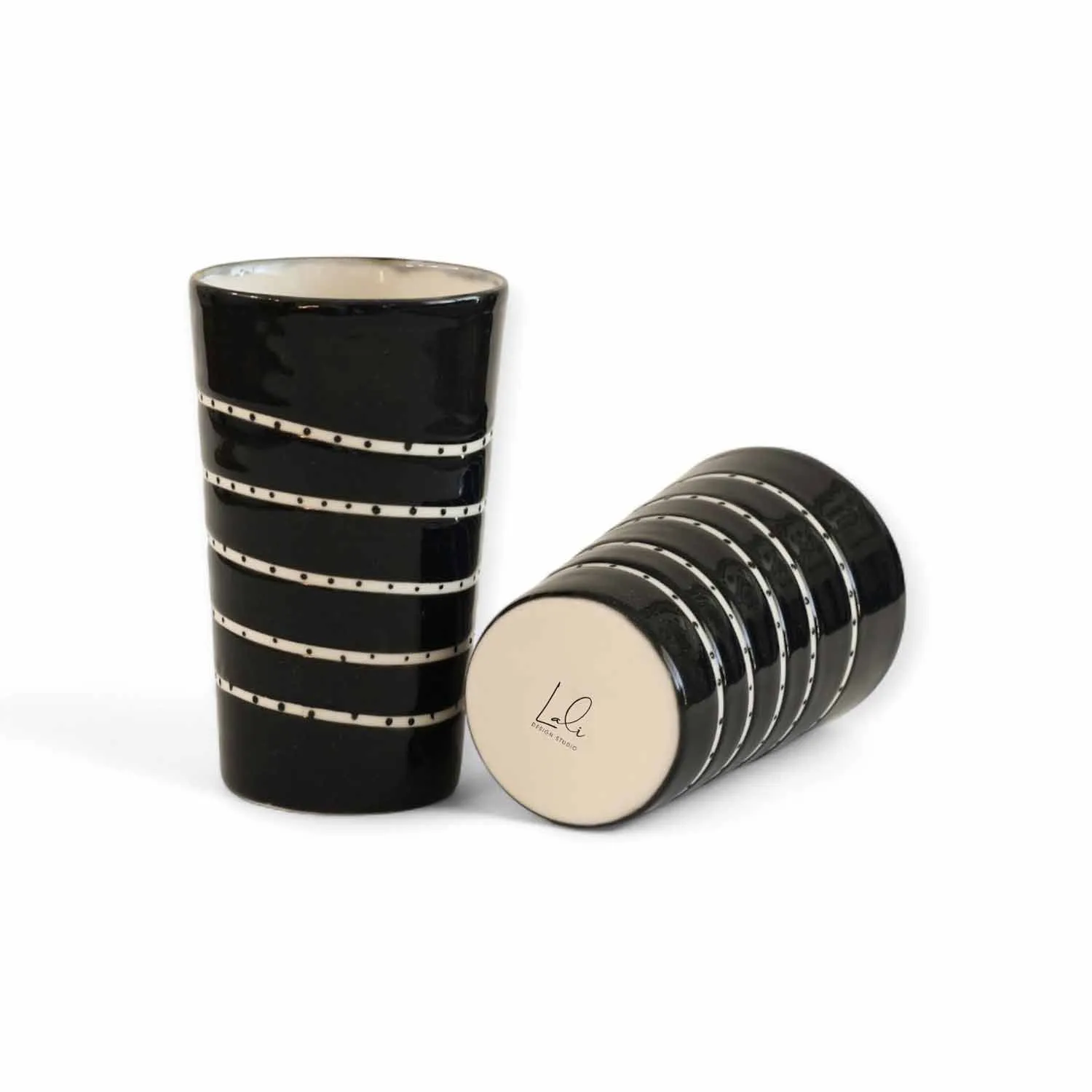 Aura Porcelain Tumbler Set of Two - Black image