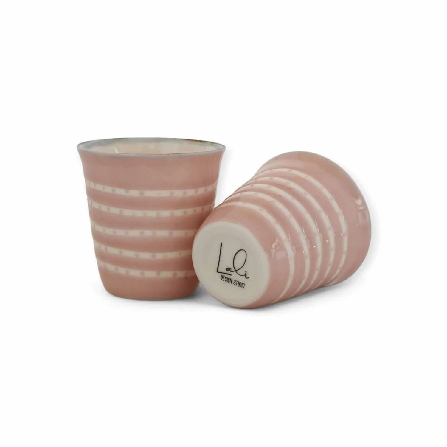 Aura Small Porcelain Tumblers Set of Two - Pink