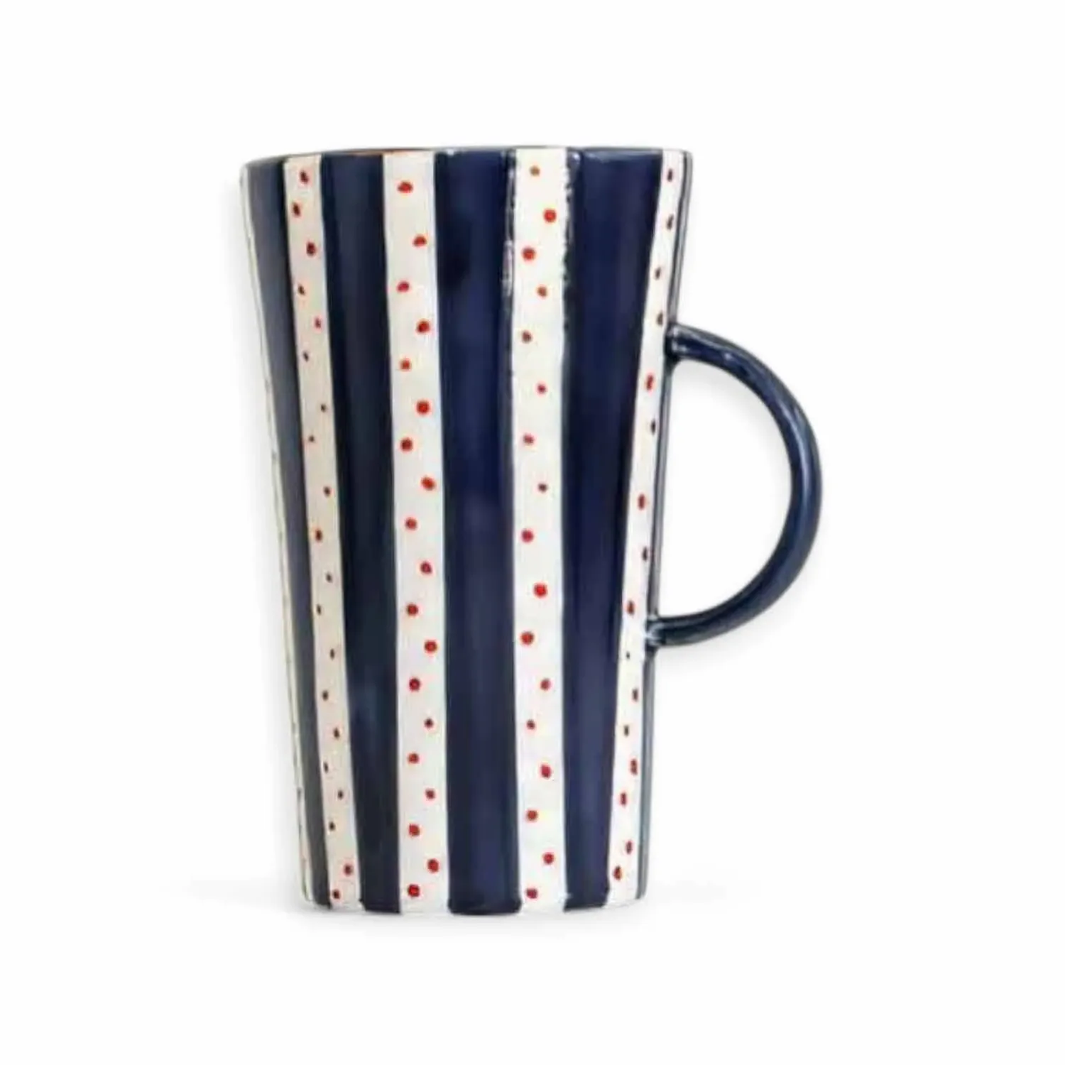 Enjoy Tall Coffee Mug with Dots - Blue, Porcelain image