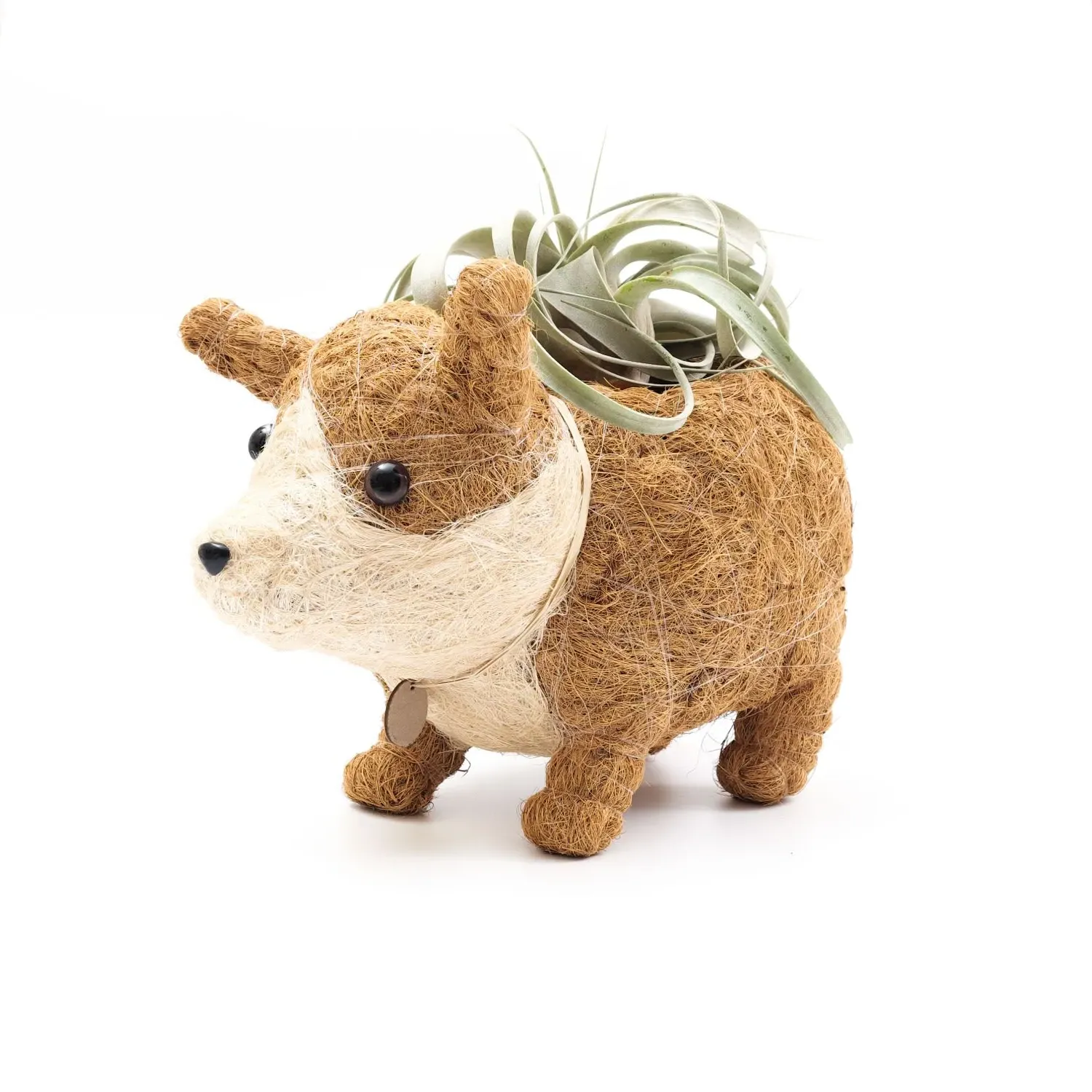 Coco Coir Corgi Planter - Natural