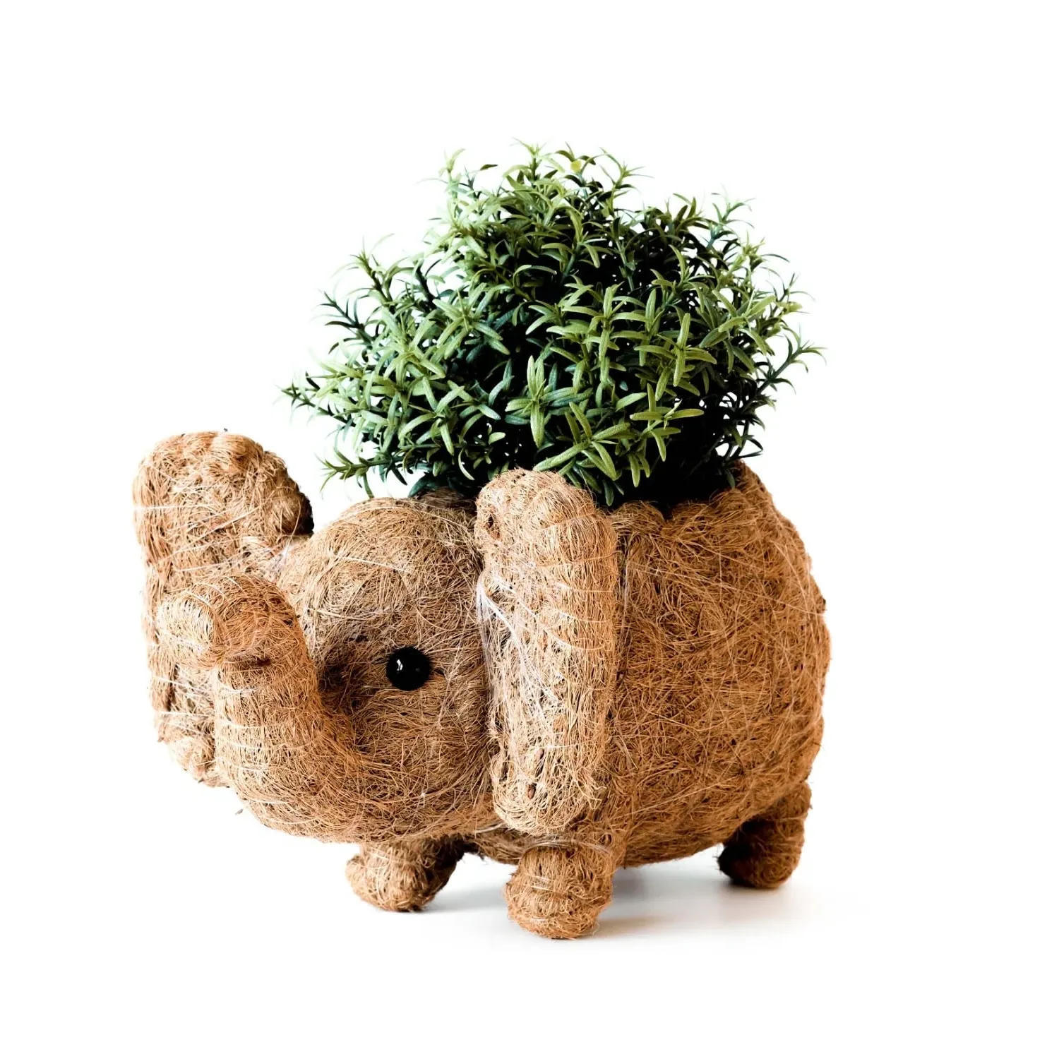 Coco Coir Elephant Planter - Natural