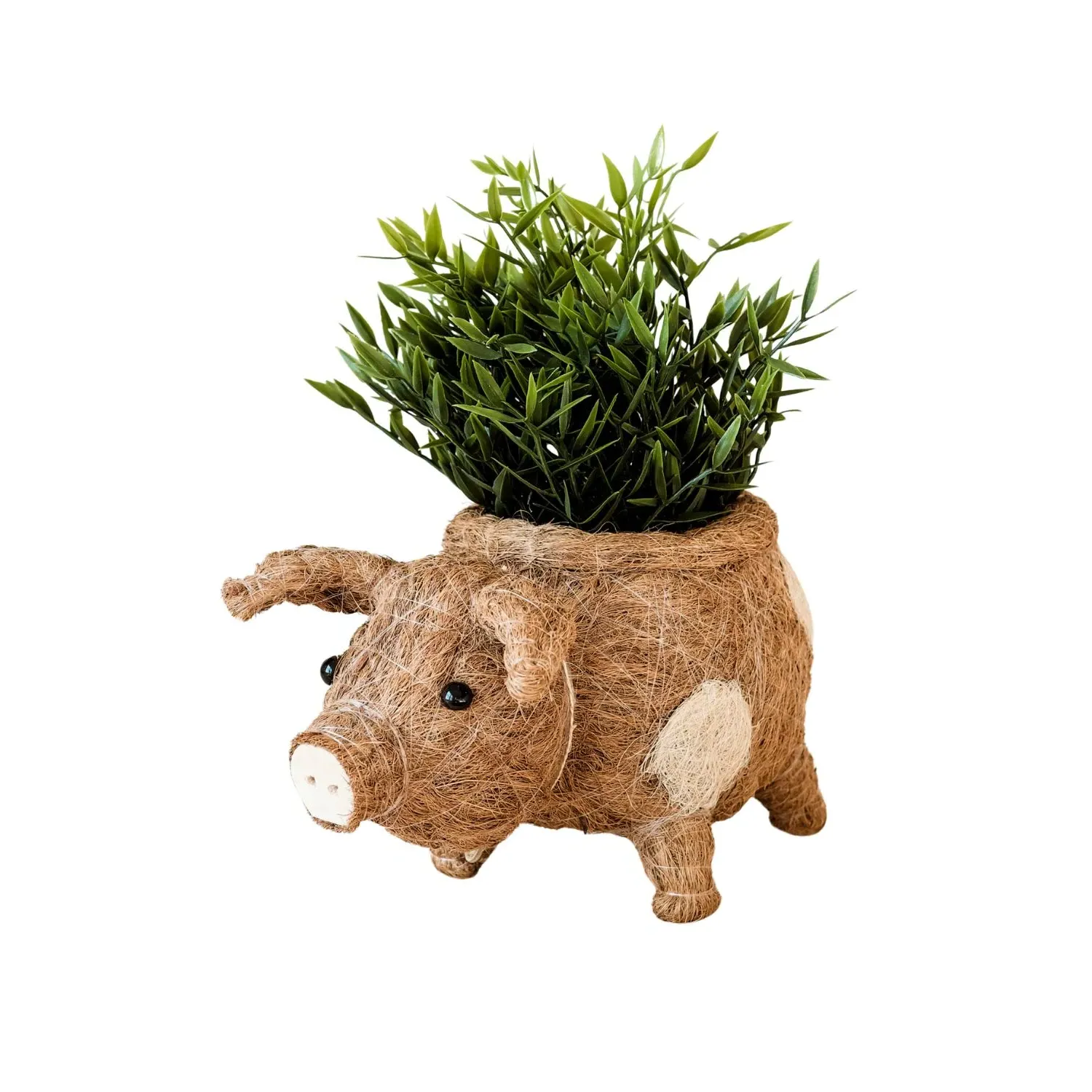 Country Pig Coco Coir Planter - Natural